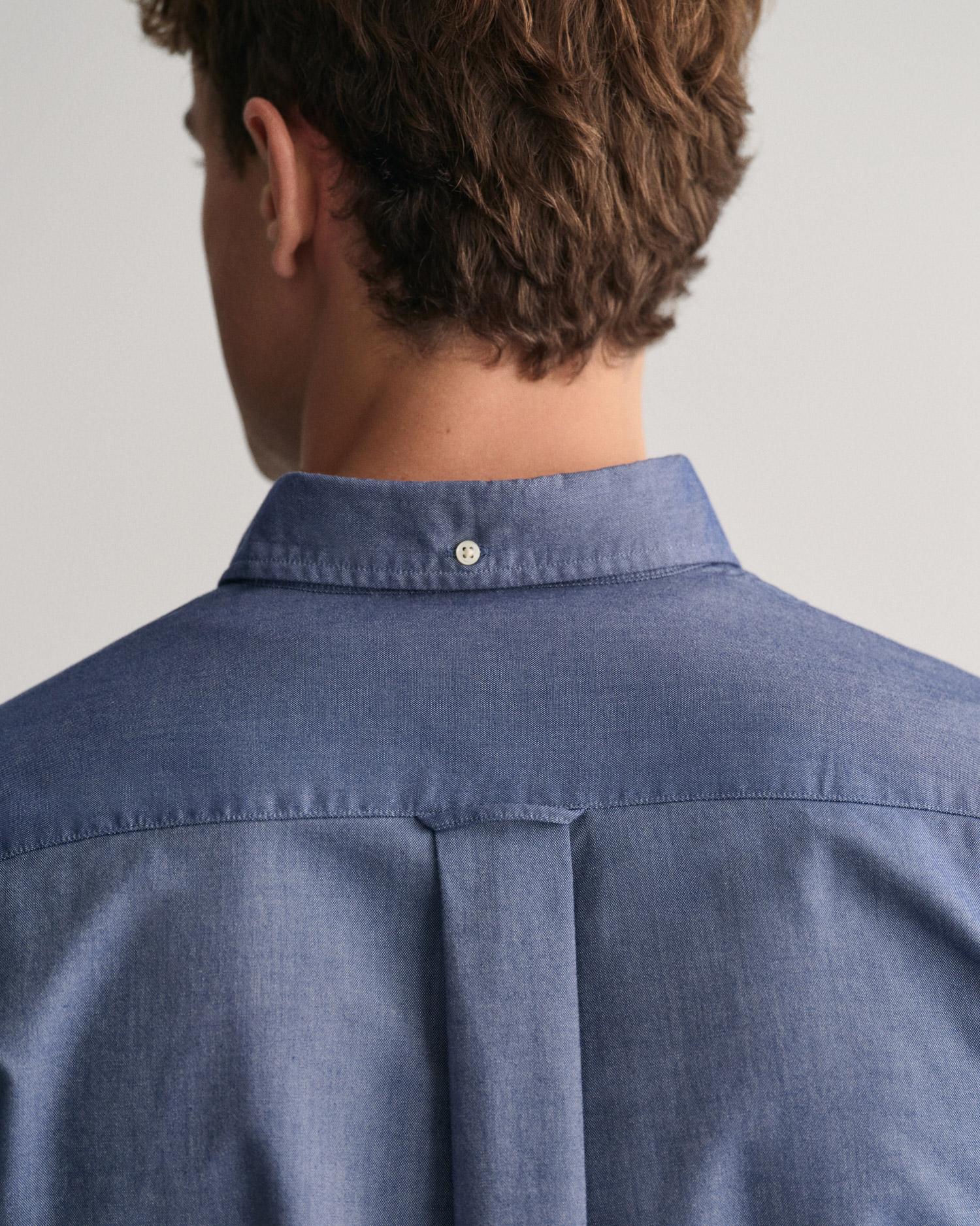 GANT Erkek Lacivert Regular Fit Düğmeli Yaka Oxford Gömlek