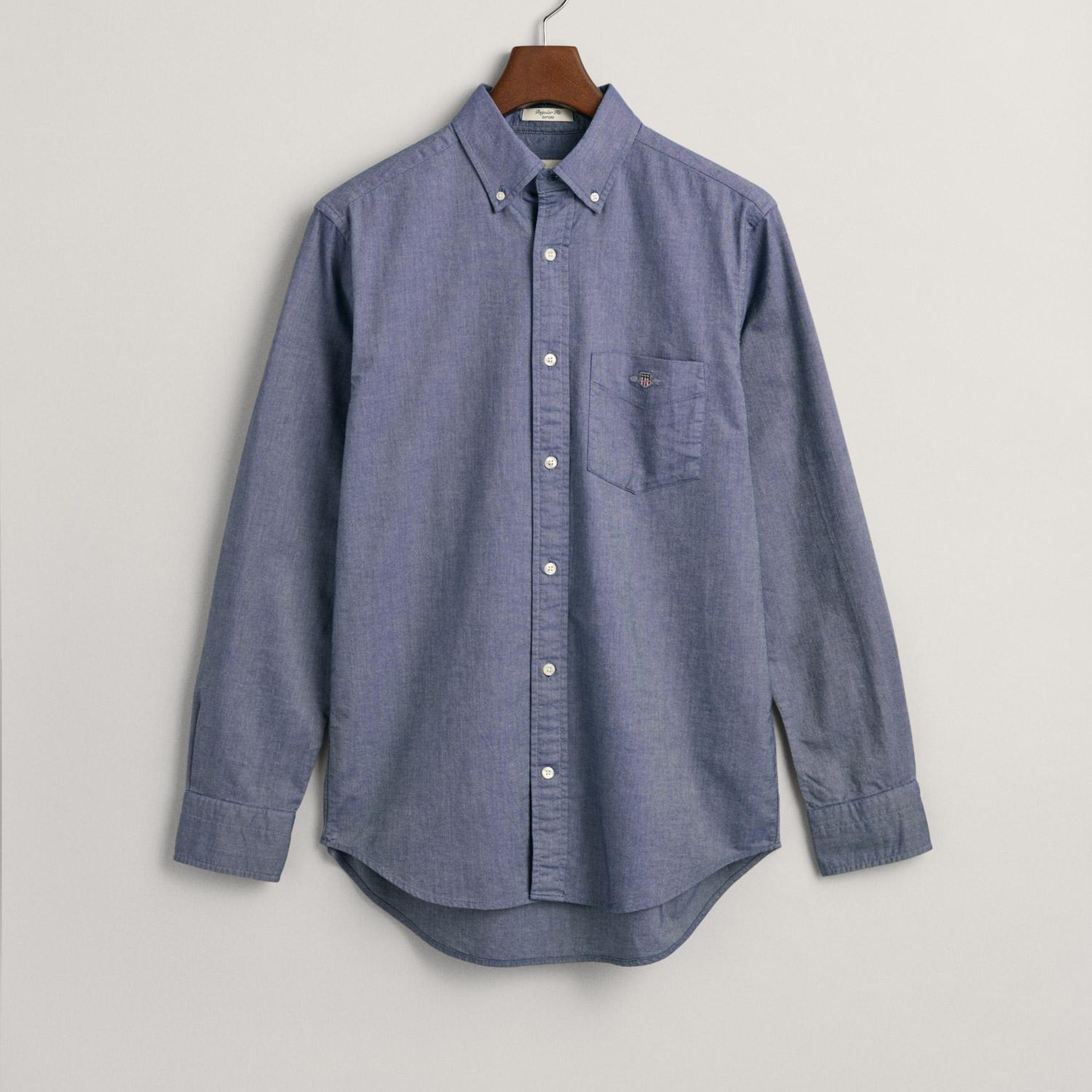 GANT Erkek Lacivert Regular Fit Düğmeli Yaka Oxford Gömlek