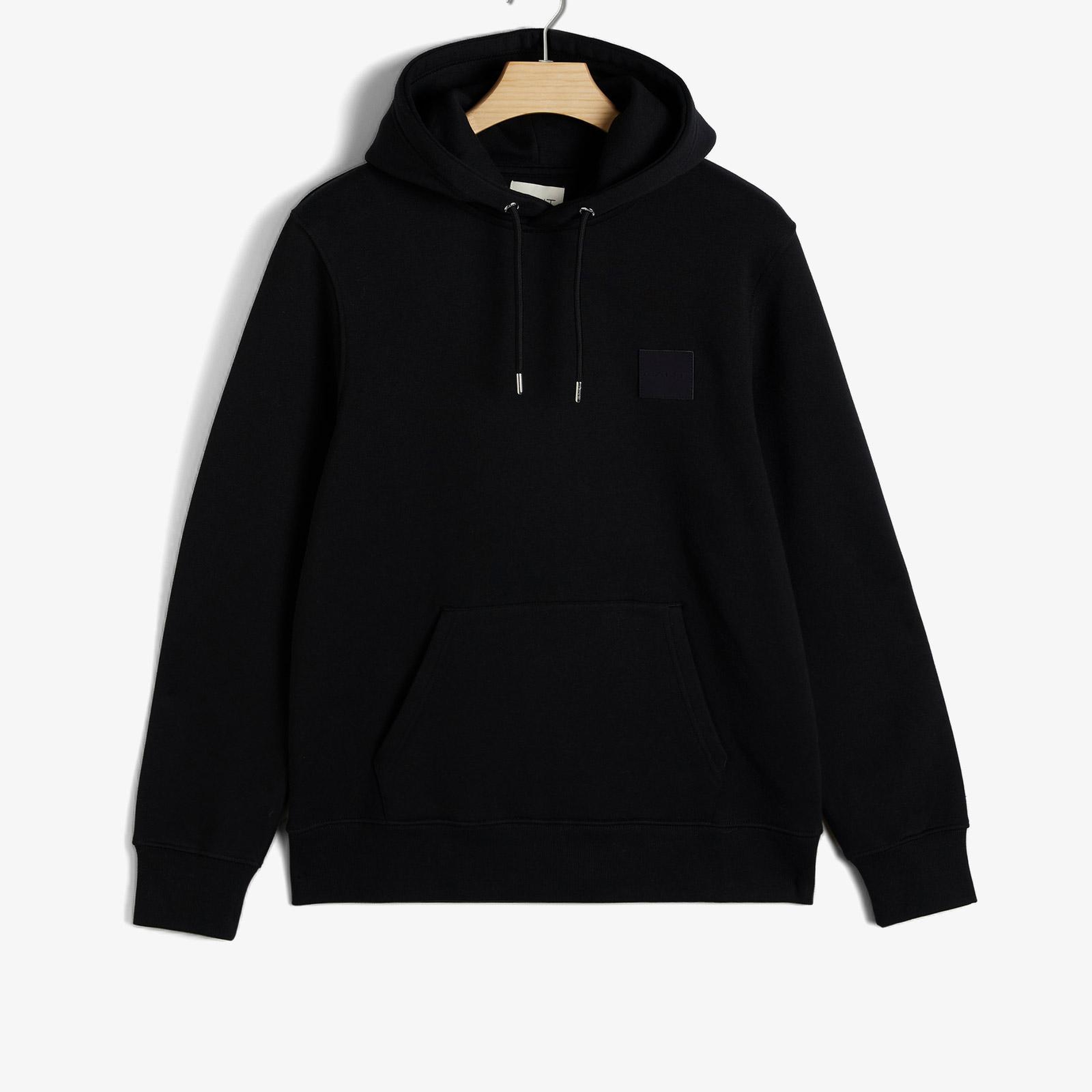 GANT Erkek Siyah Regular Fit Kapüşonlu Logolu Sweatshirt