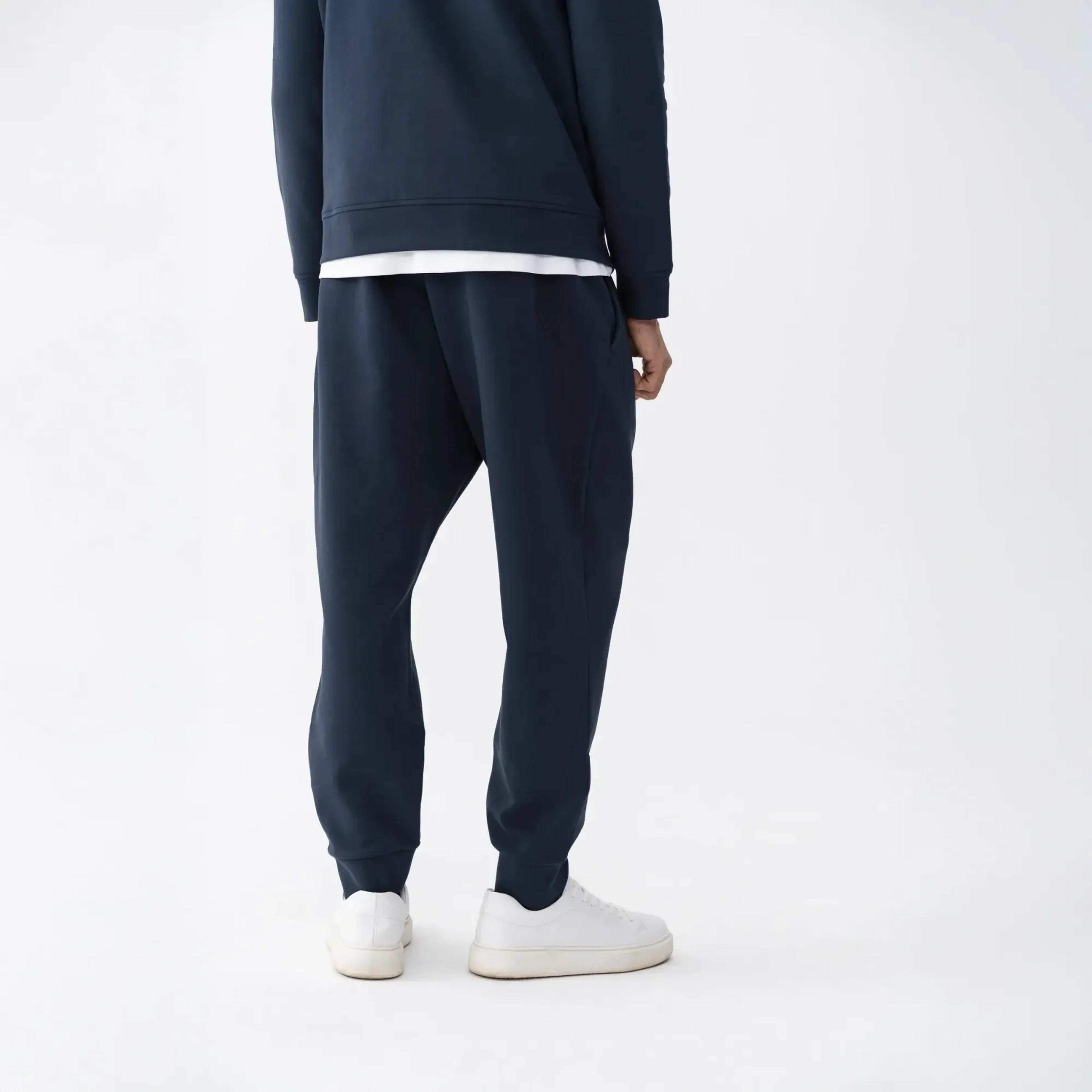 Qua Home Nico Erkek % 100 Pamuk Fermuarlı Sweatshirt Lacivert