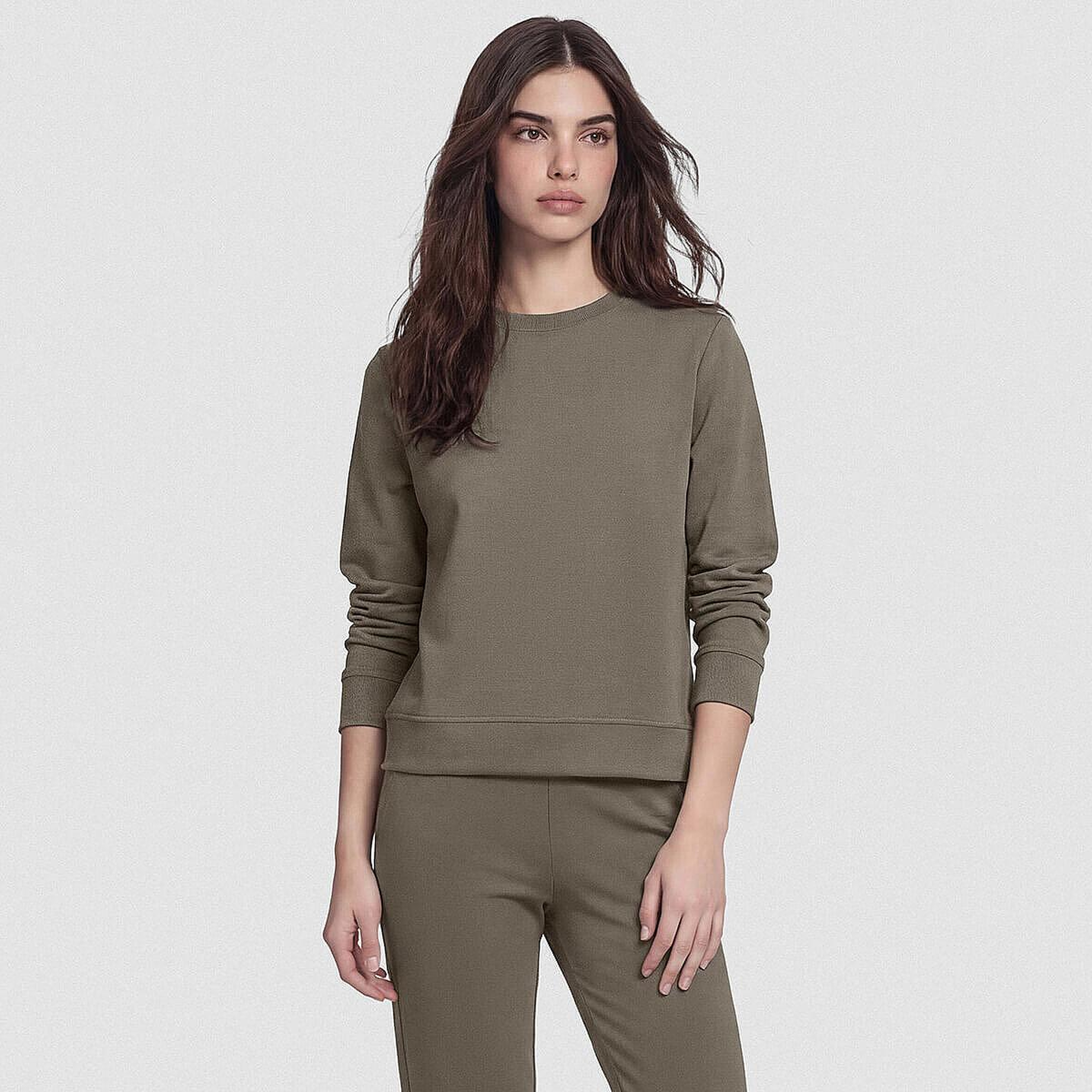 Qua Home Mario Kadın Sweatshirt Haki