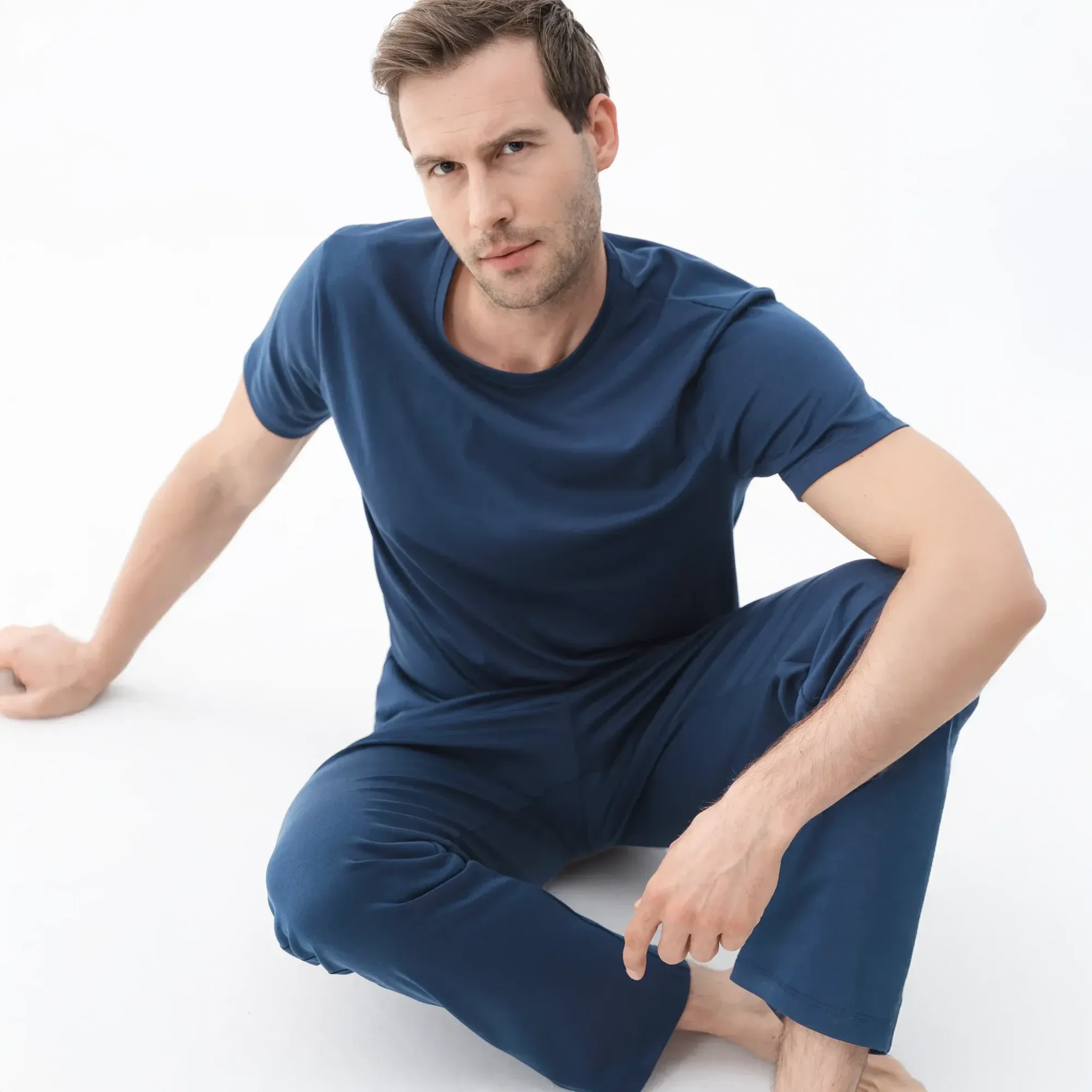 Qua Home Karis Erkek Pamuklu Pijama Takımı Lacivert