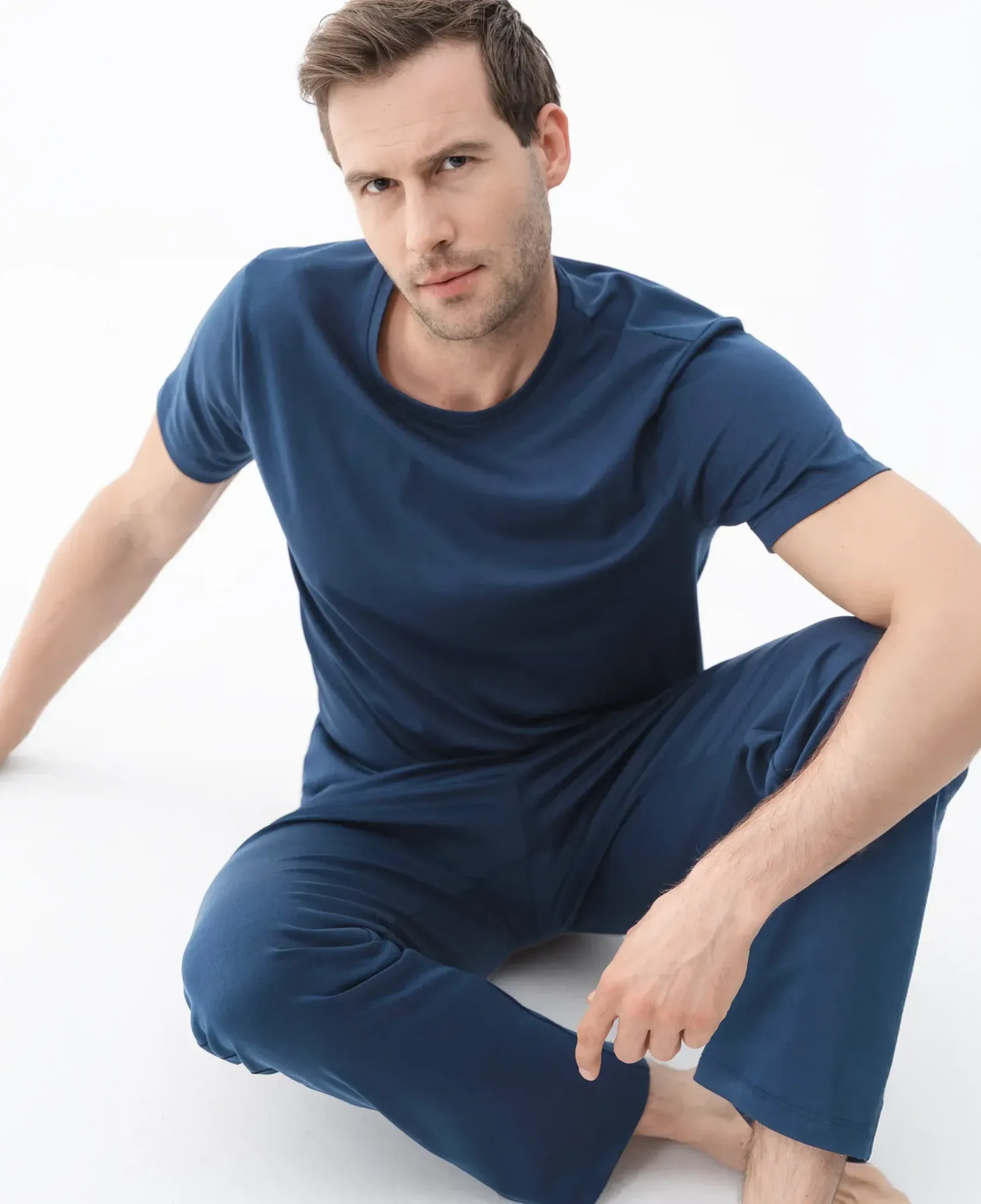 Qua Home Karis Erkek Pamuklu Pijama Takımı Lacivert