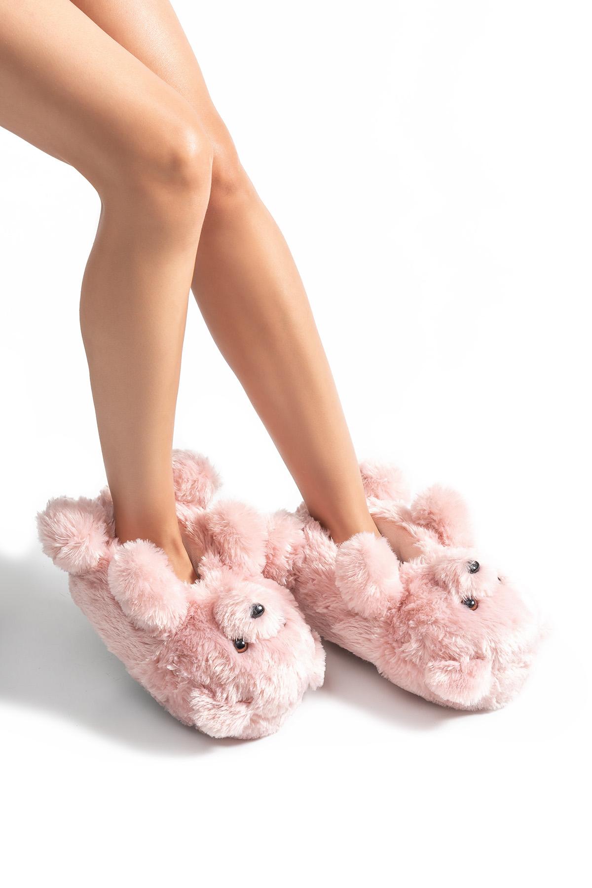 Teddy Kadın Hayvanlı Panduf Gül Kurusu 36/41