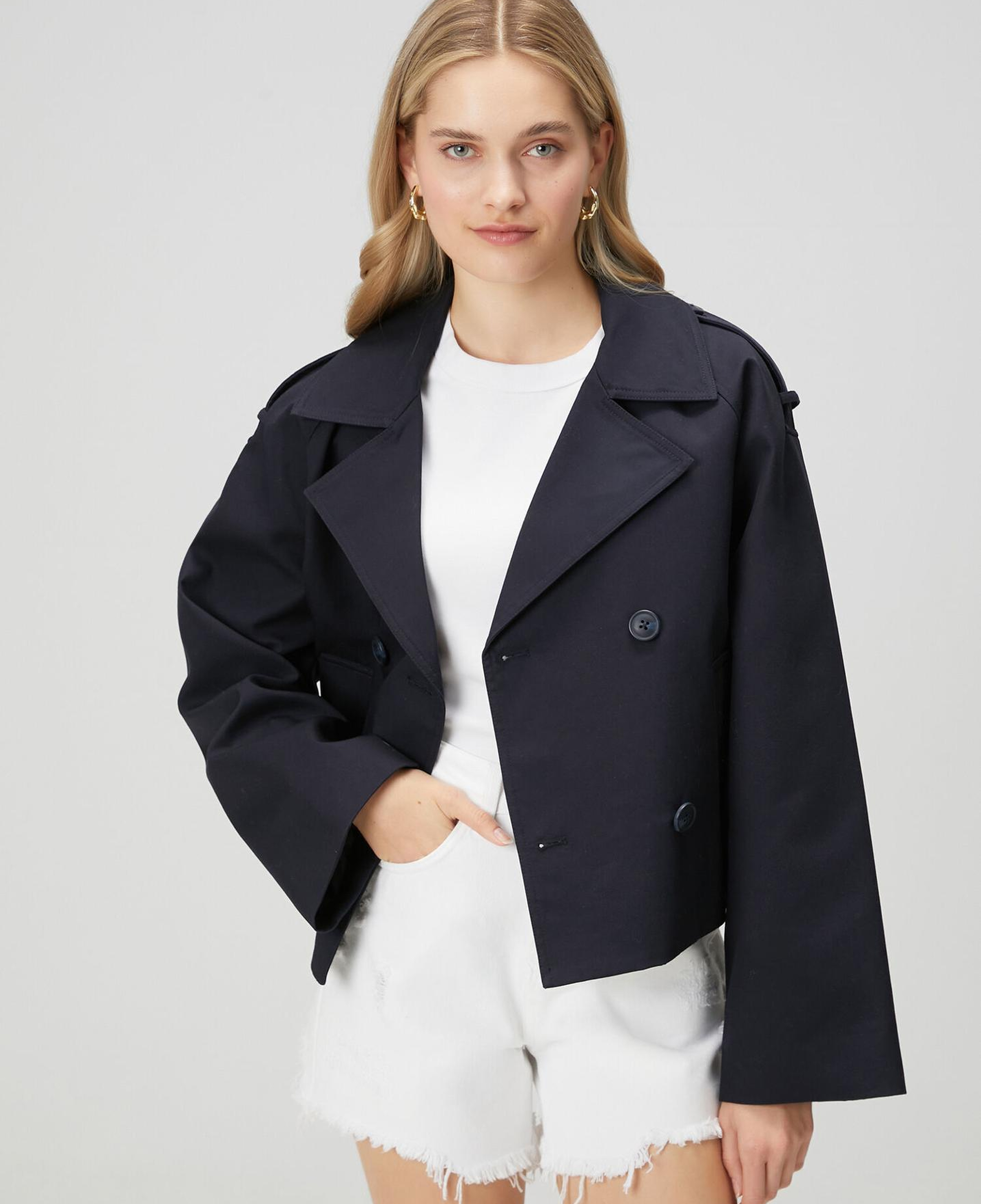 Beymen Club Kadın Lacivert Apoletli Twill Mont