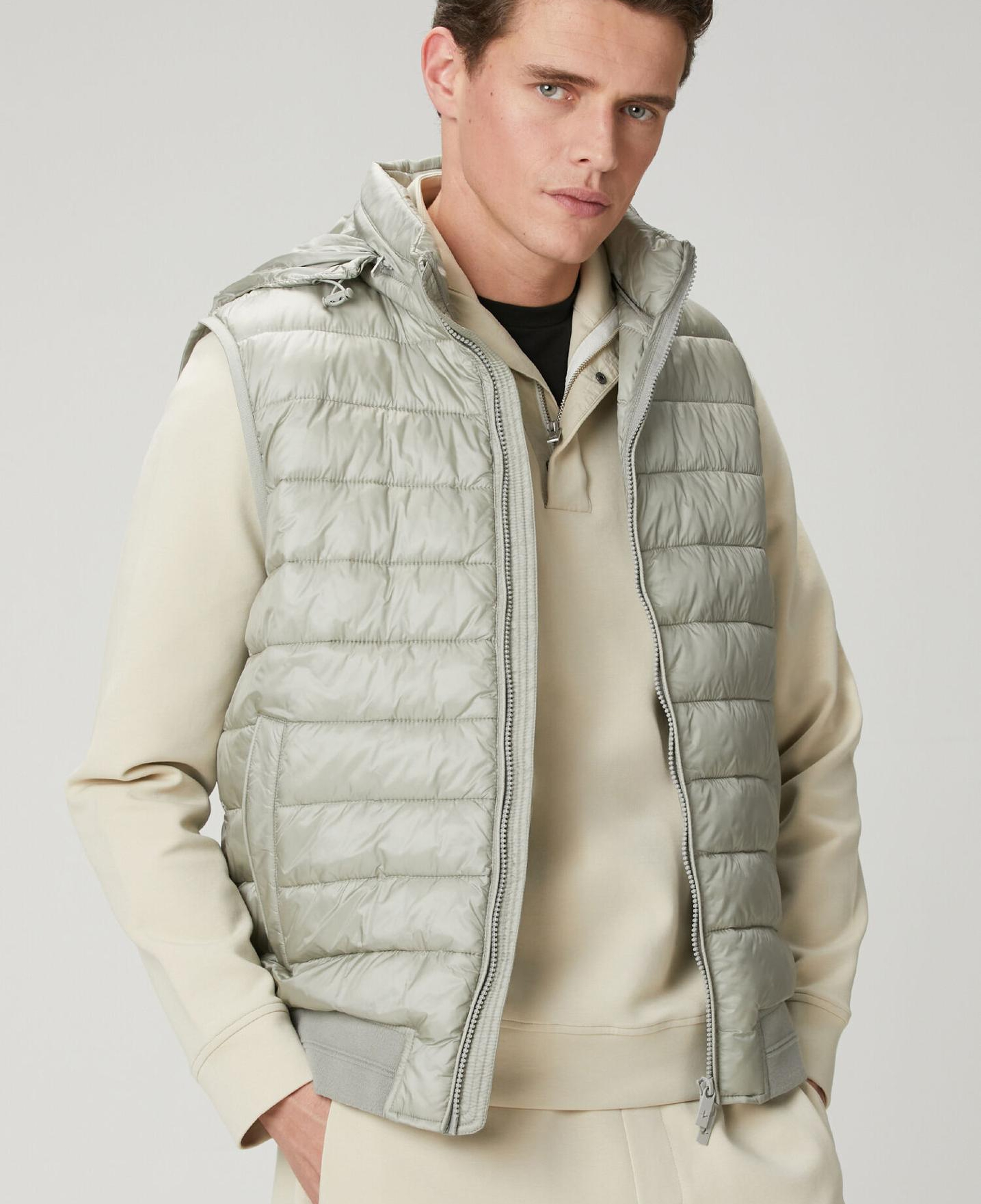 Beymen Club Erkek Açık Haki Kapüşonlu Puff Yelek