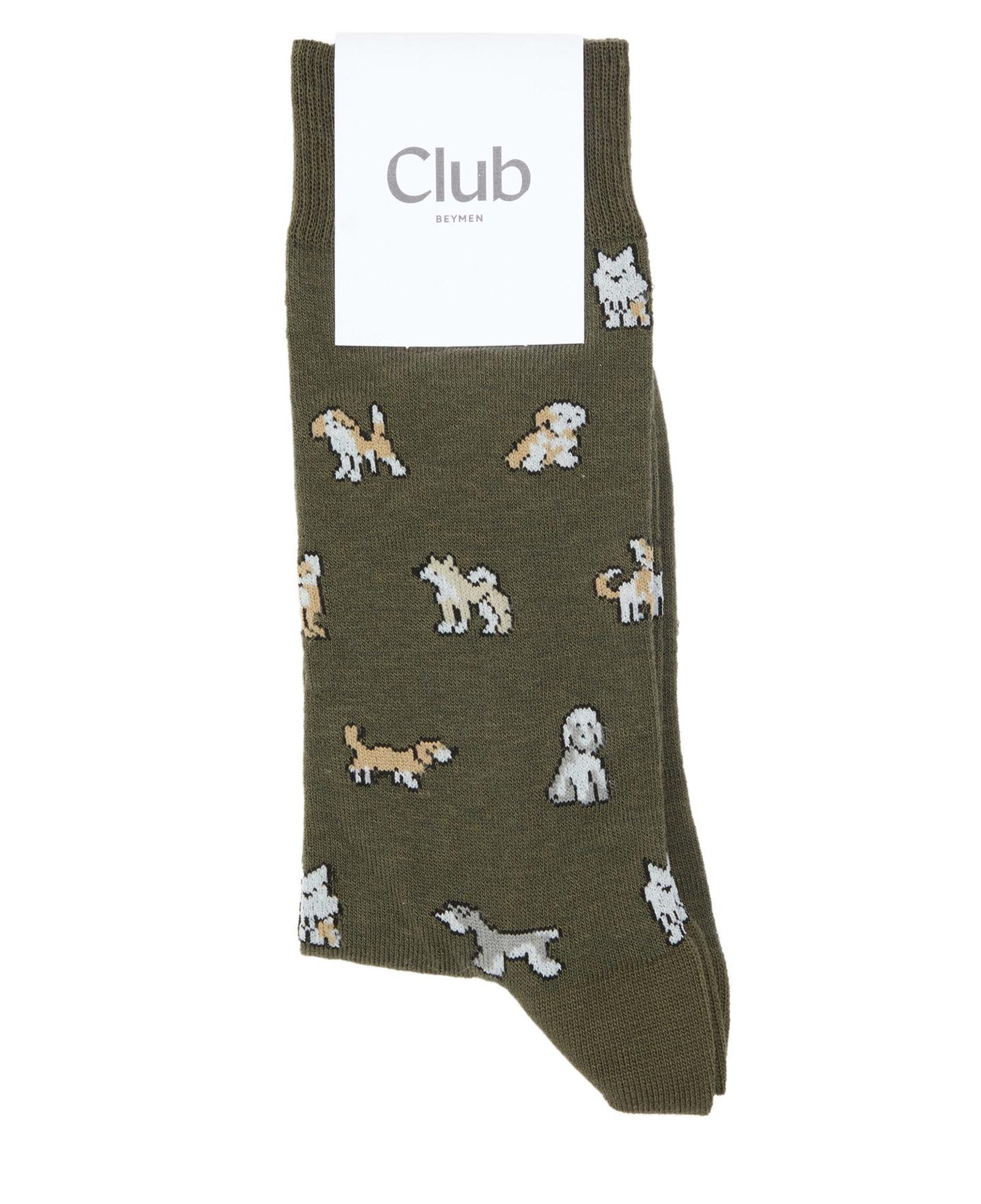 Beymen Club Erkek Haki Köpek Desen Çorap
