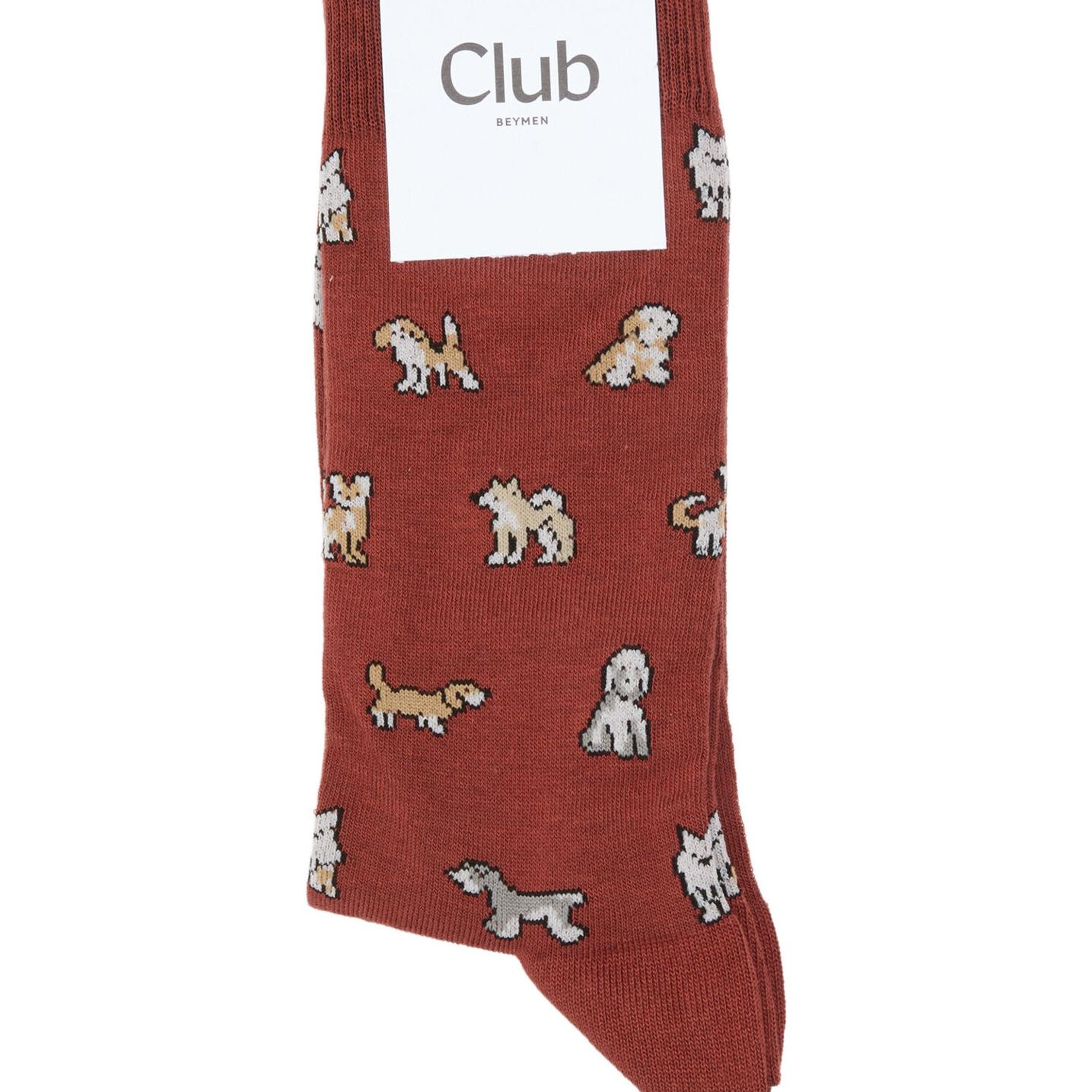 Beymen Club Erkek Bordo Köpek Desen Çorap