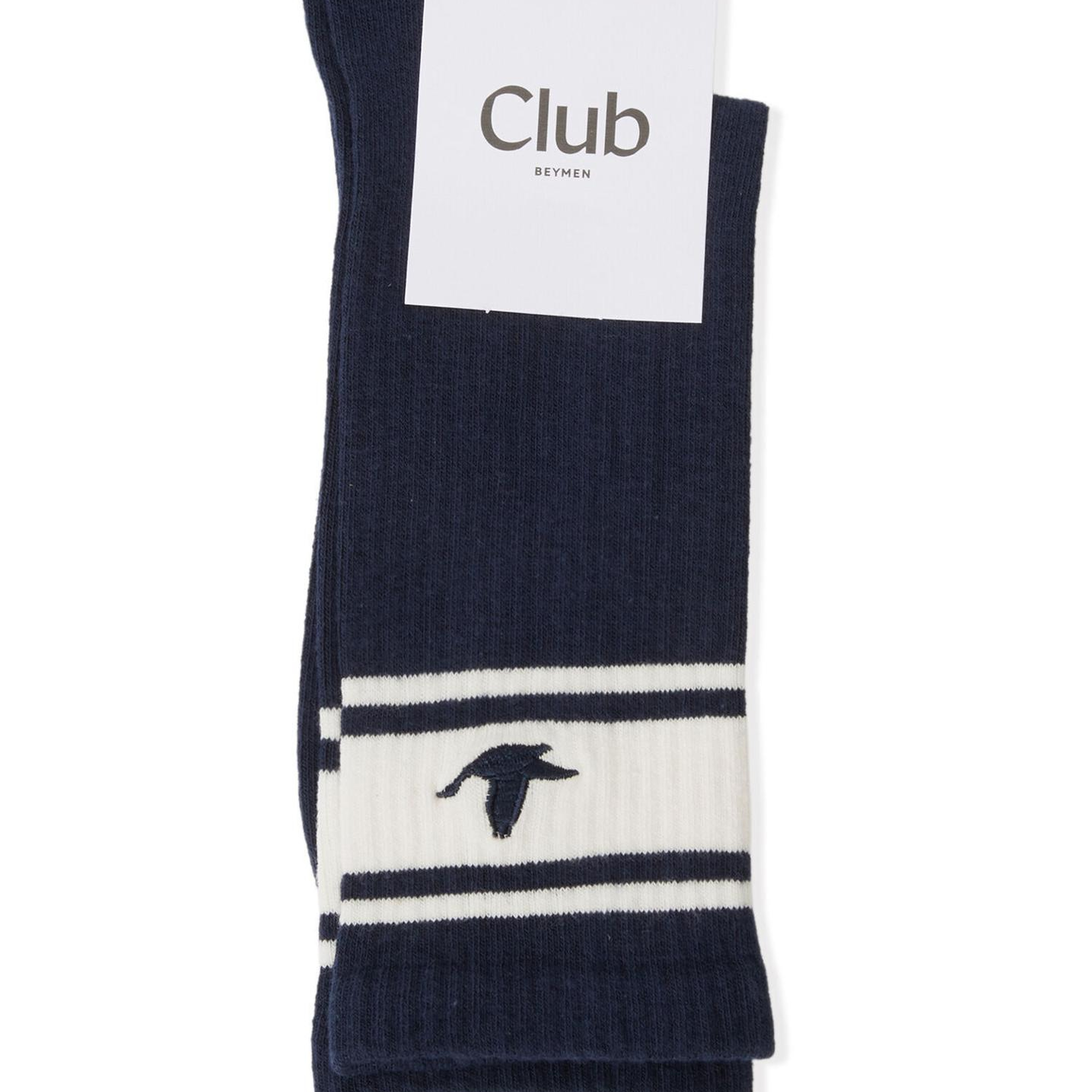 Beymen Club Erkek Lacivert Logo Nakışlı Spor Çorap