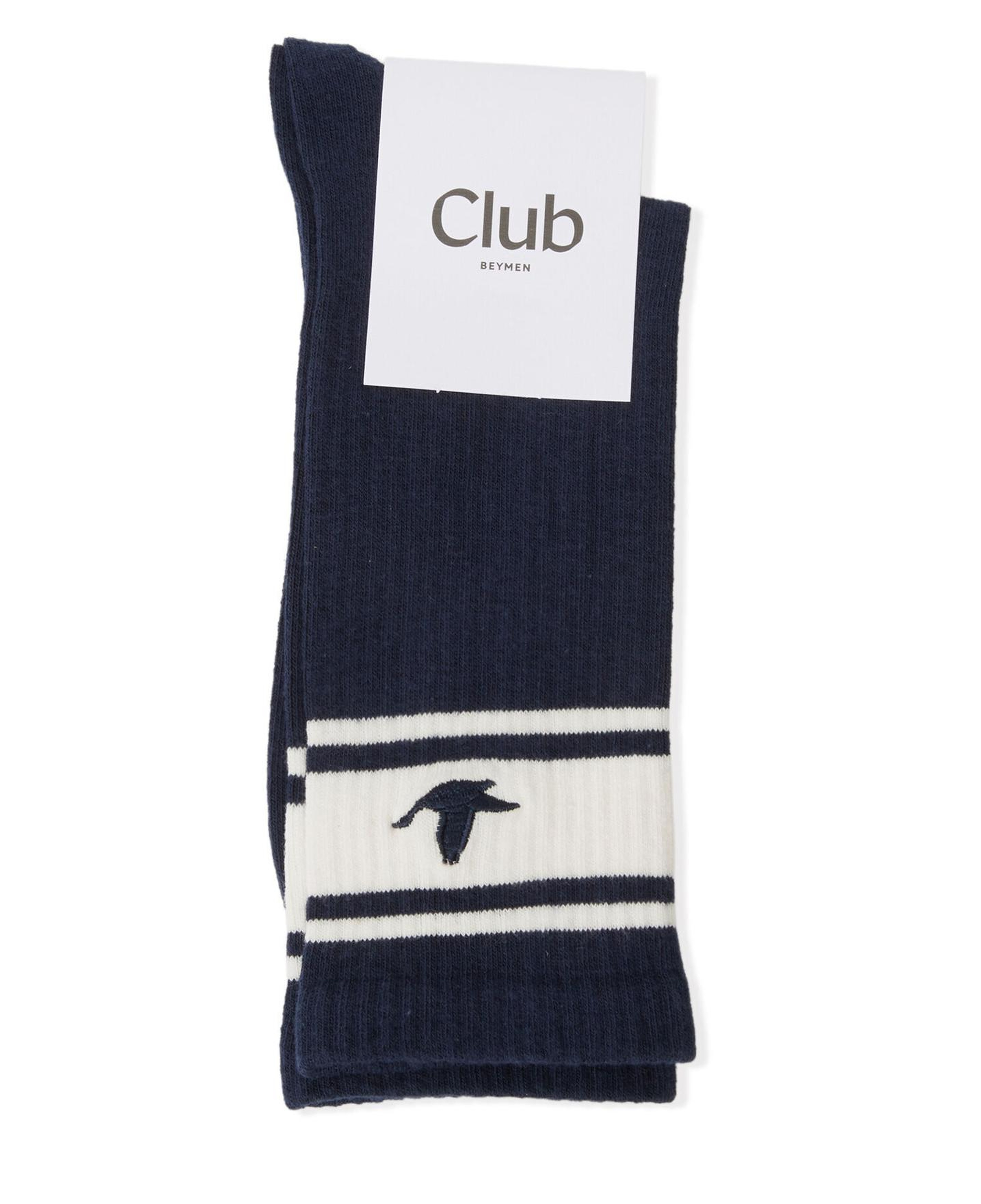 Beymen Club Erkek Lacivert Logo Nakışlı Spor Çorap