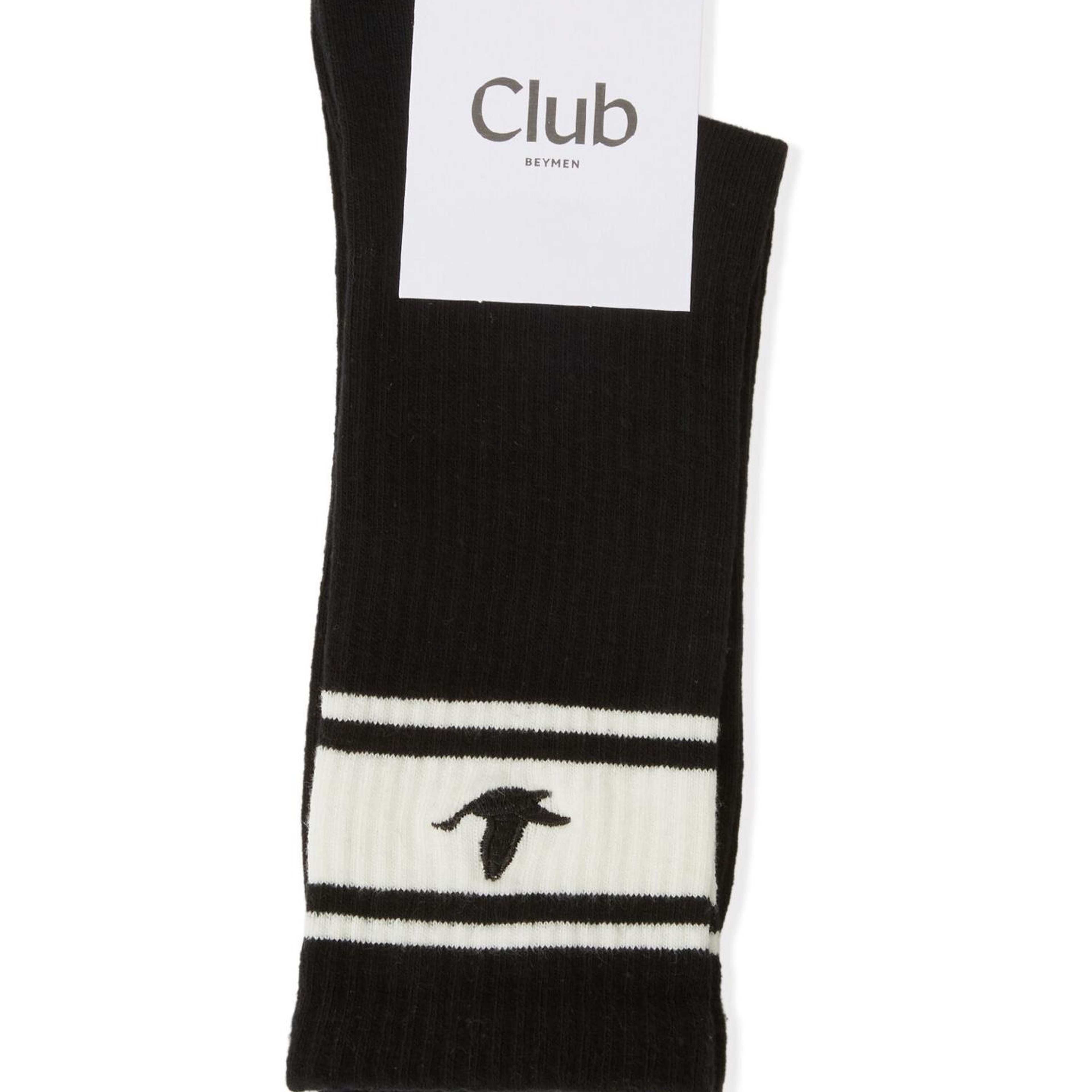 Beymen Club Erkek Siyah Logo Nakışlı Spor Çorap