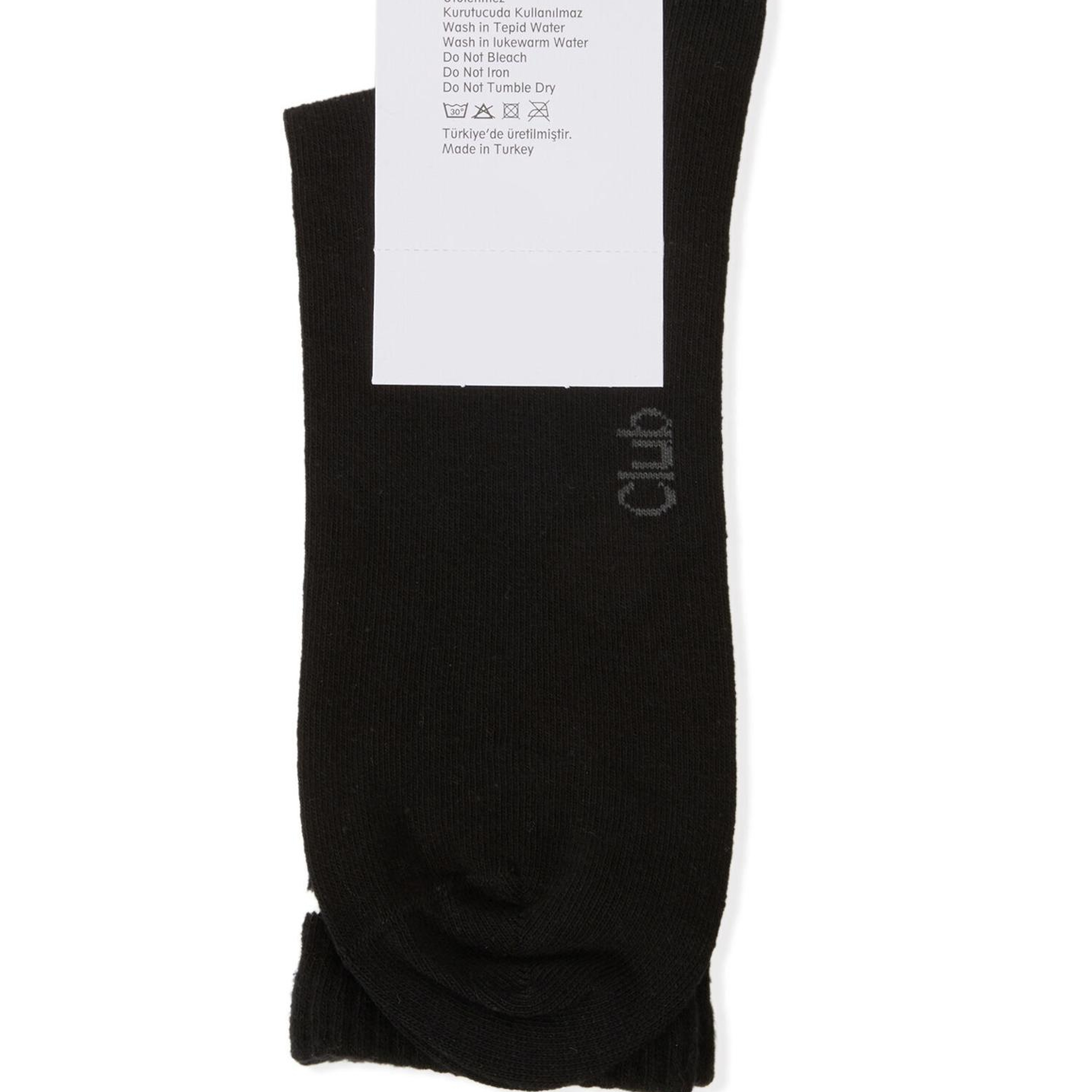 Beymen Club Erkek Siyah Logo Nakışlı Spor Çorap