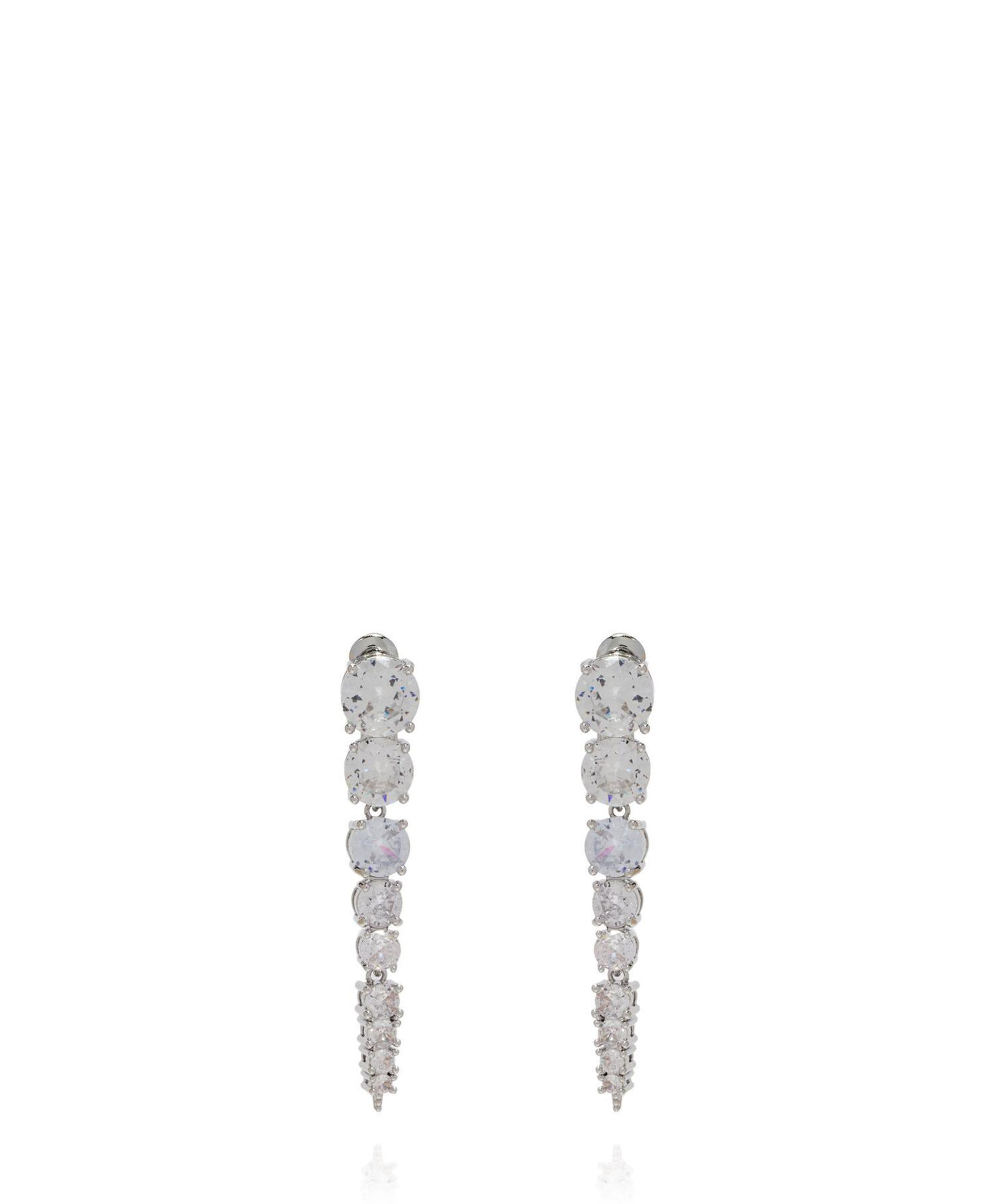 Beymen Club Kadın Silver Taş Detaylı Sallantılı Küpe