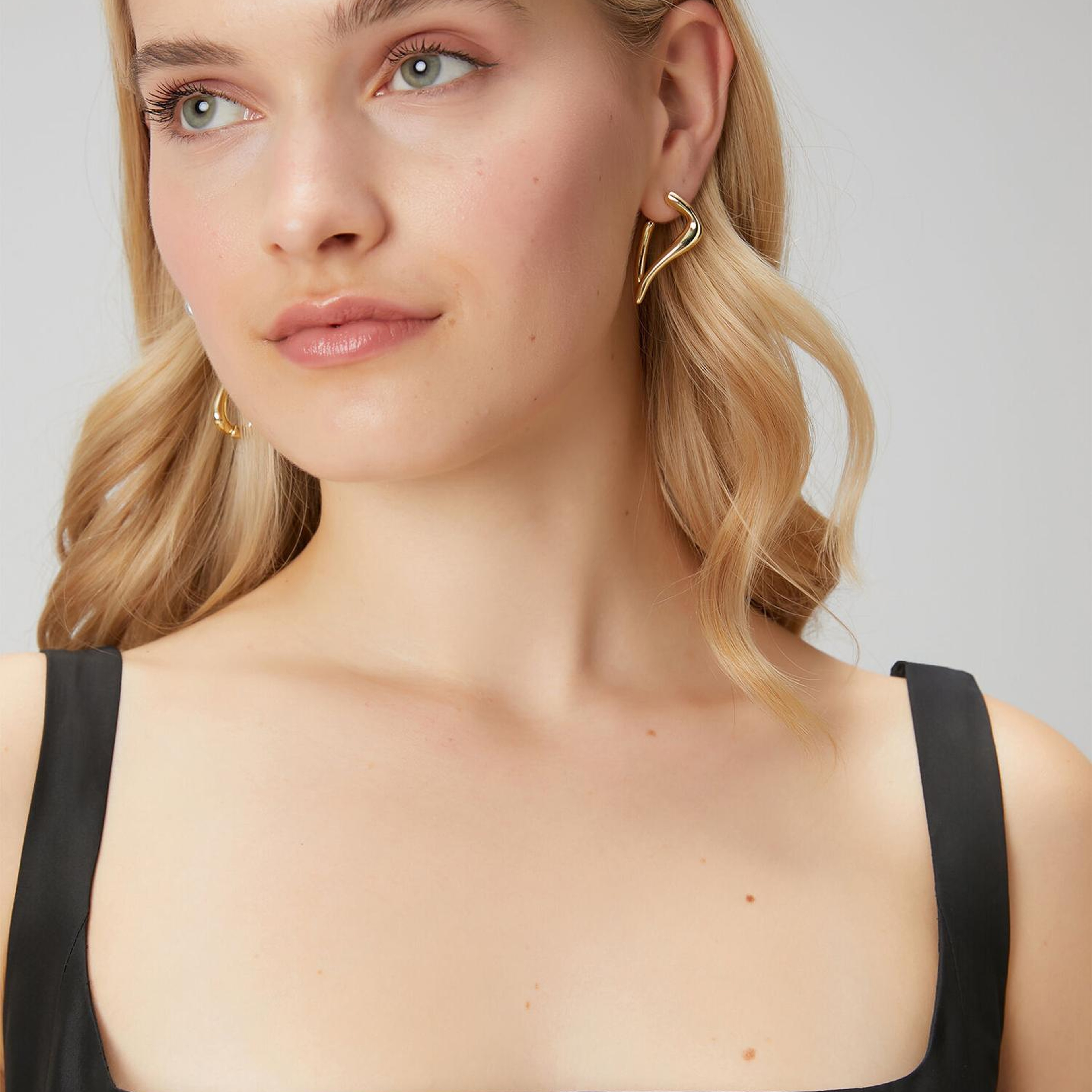 Beymen Club Kadın Gold Silver Kıvrımlı Küpe