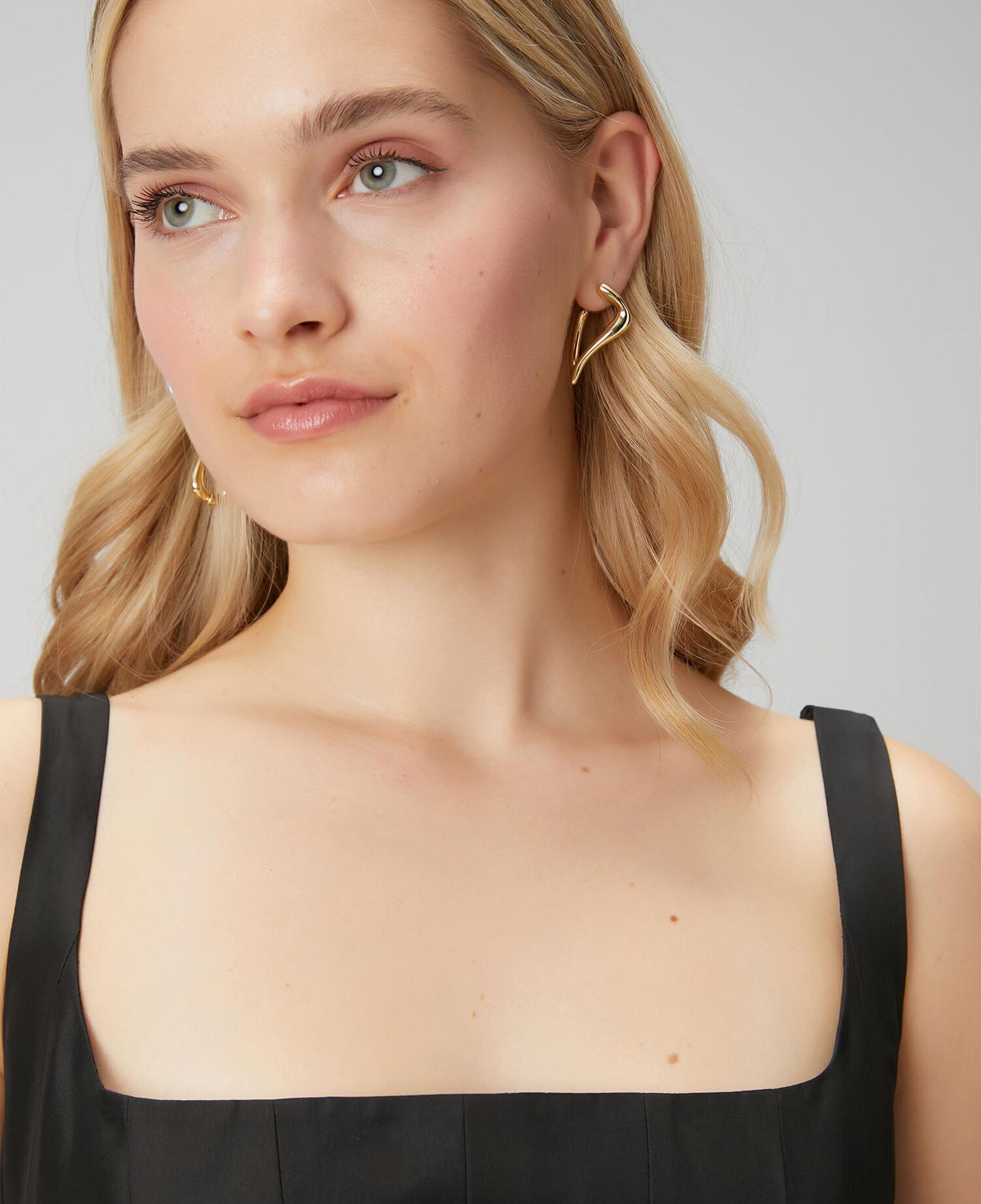 Beymen Club Kadın Gold Silver Kıvrımlı Küpe