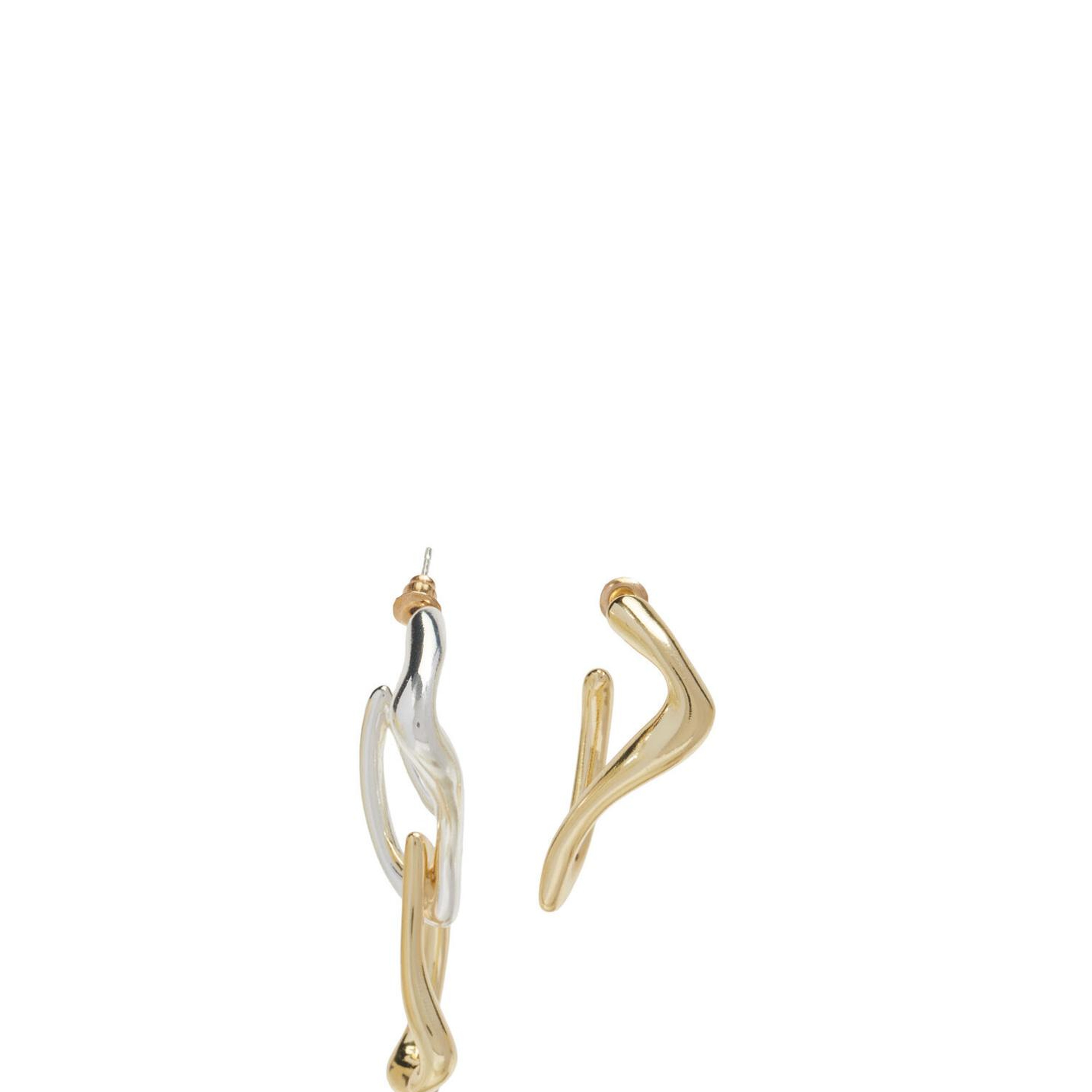 Beymen Club Kadın Gold Silver Kıvrımlı Küpe