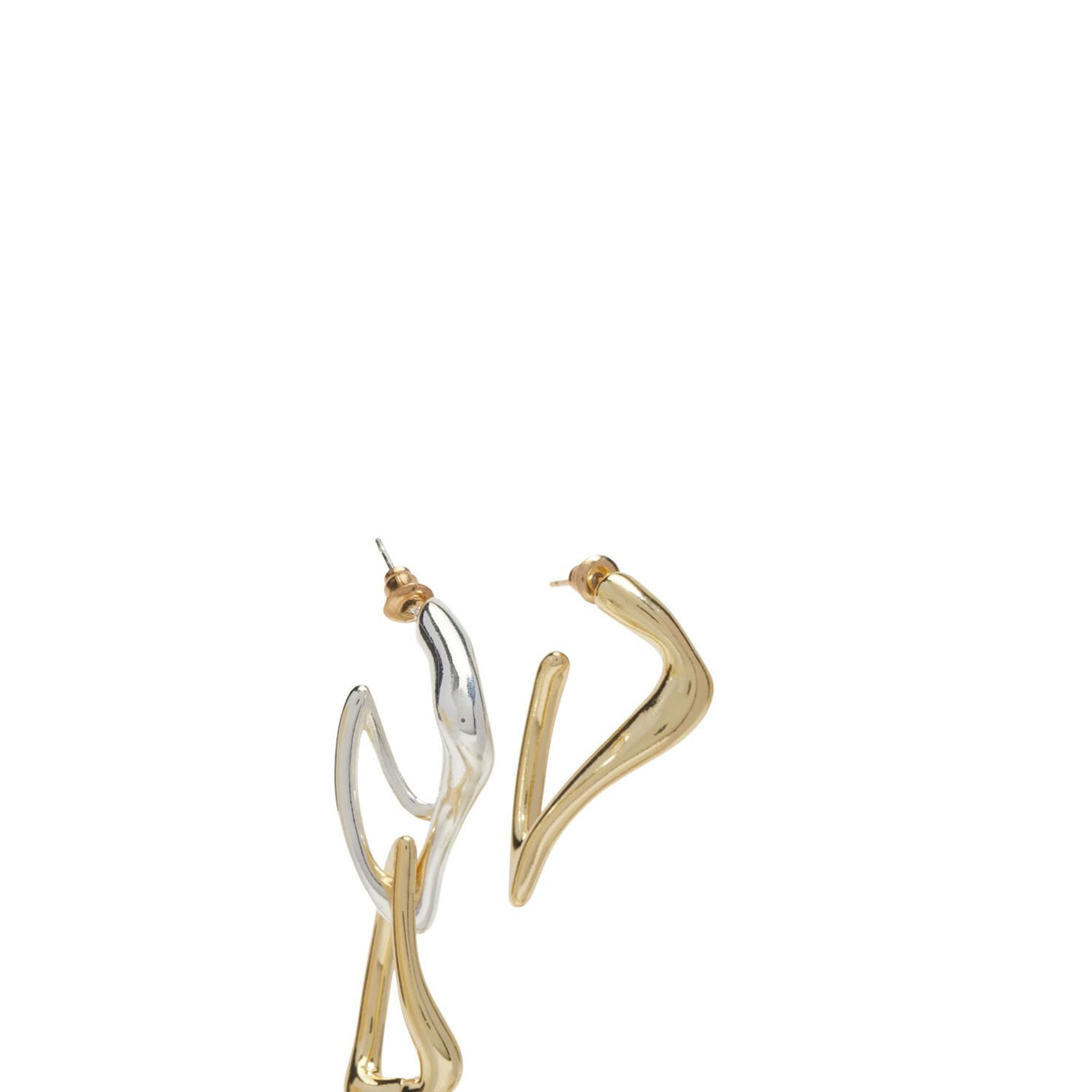 Beymen Club Kadın Gold Silver Kıvrımlı Küpe