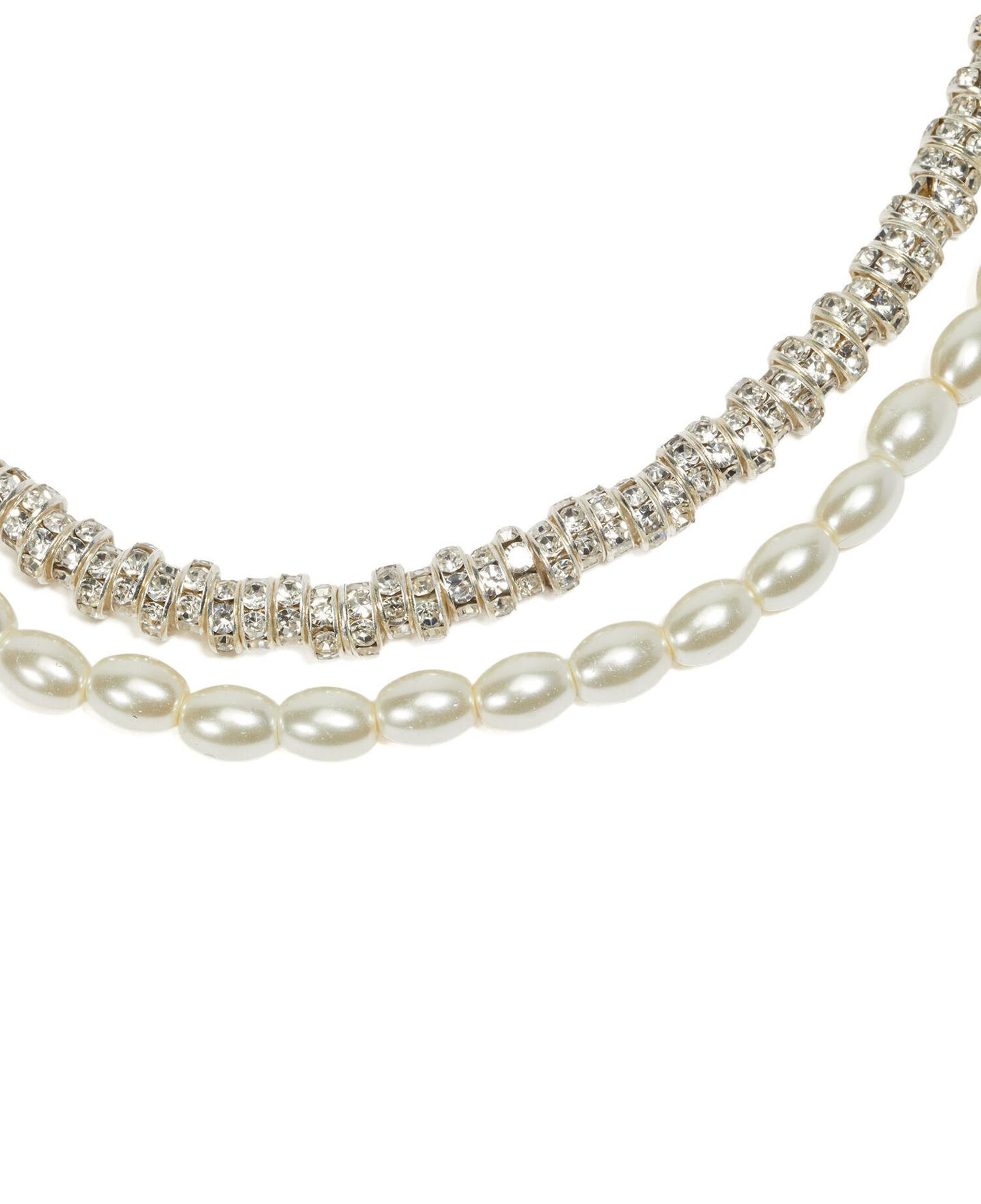 Beymen Club Kadın Silver 2li Taşlı İncili Kolye