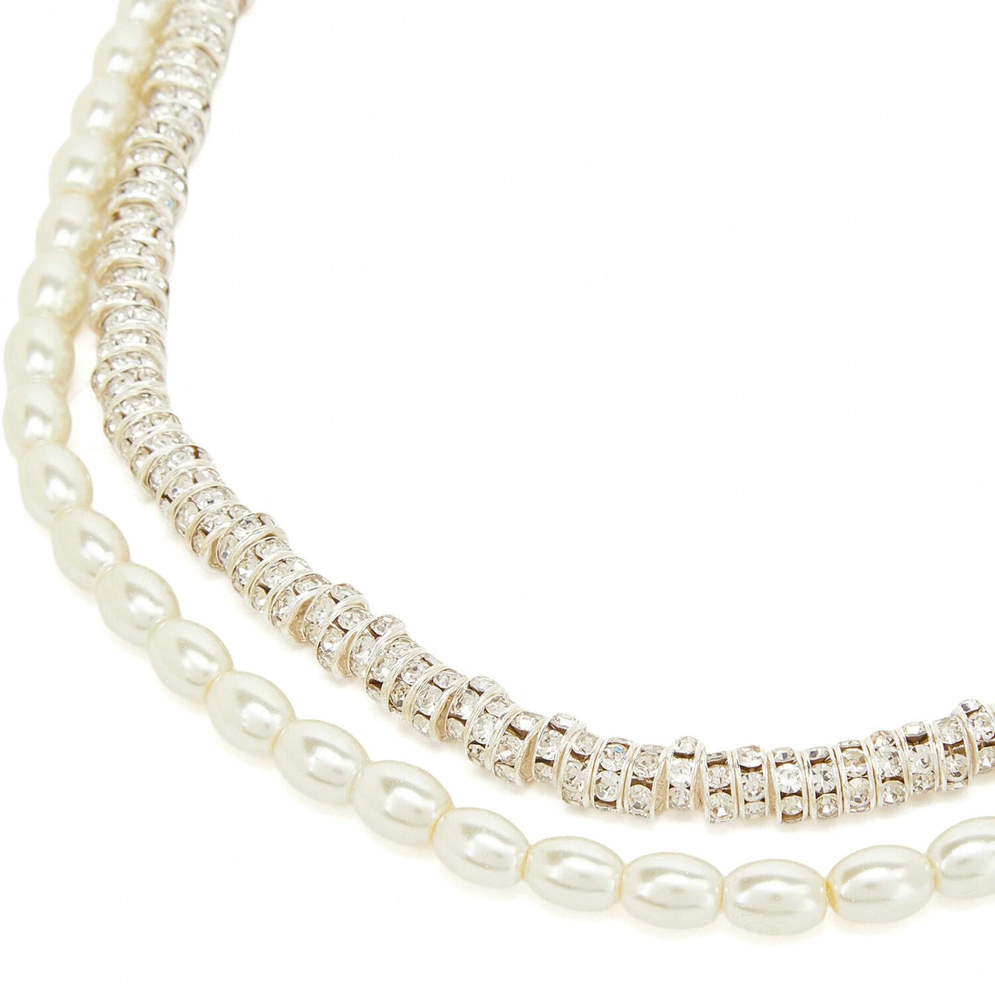 Beymen Club Kadın Silver 2li Taşlı İncili Kolye