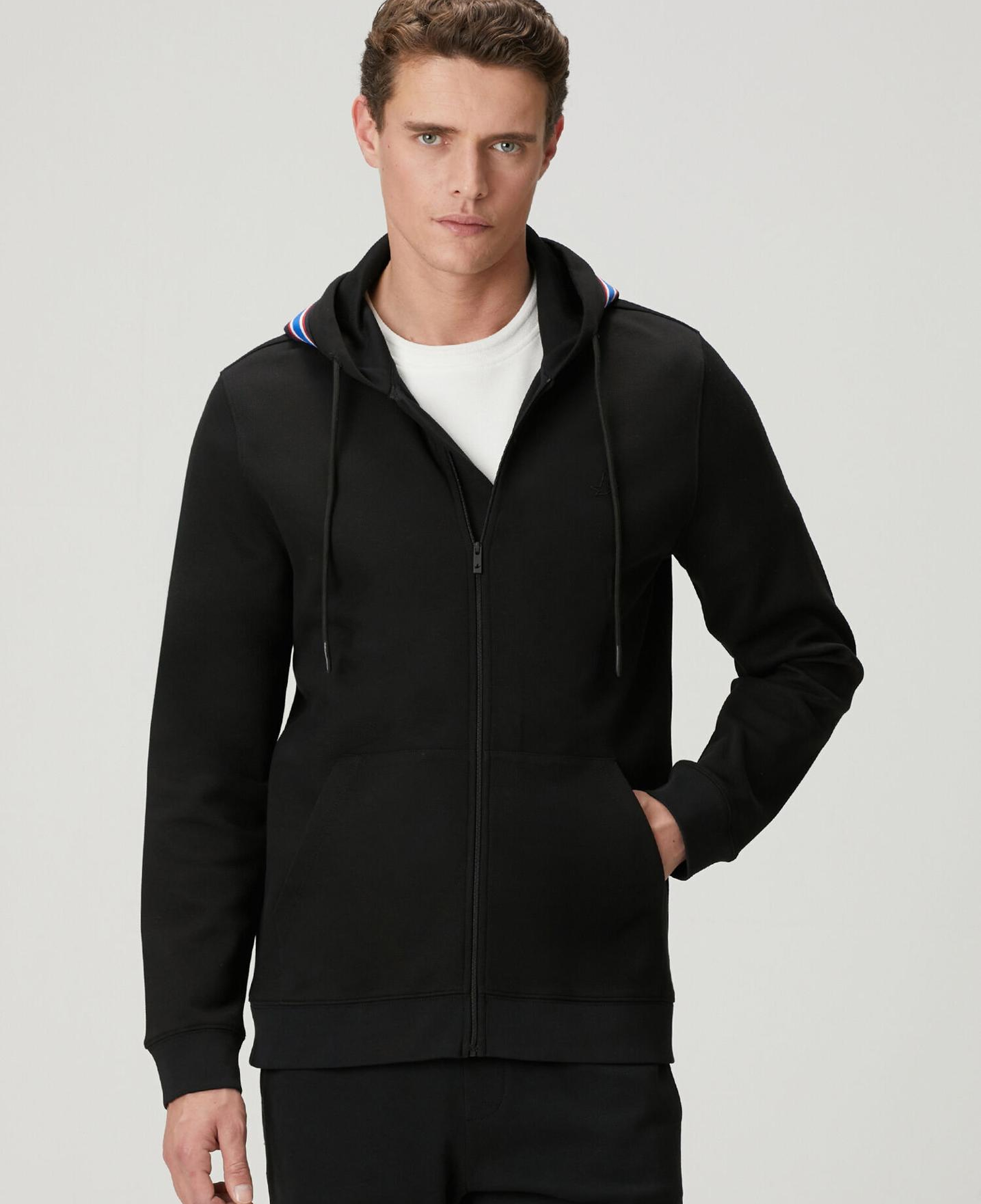 Beymen Club Erkek Siyah Kapüşonlu Sweatshirt