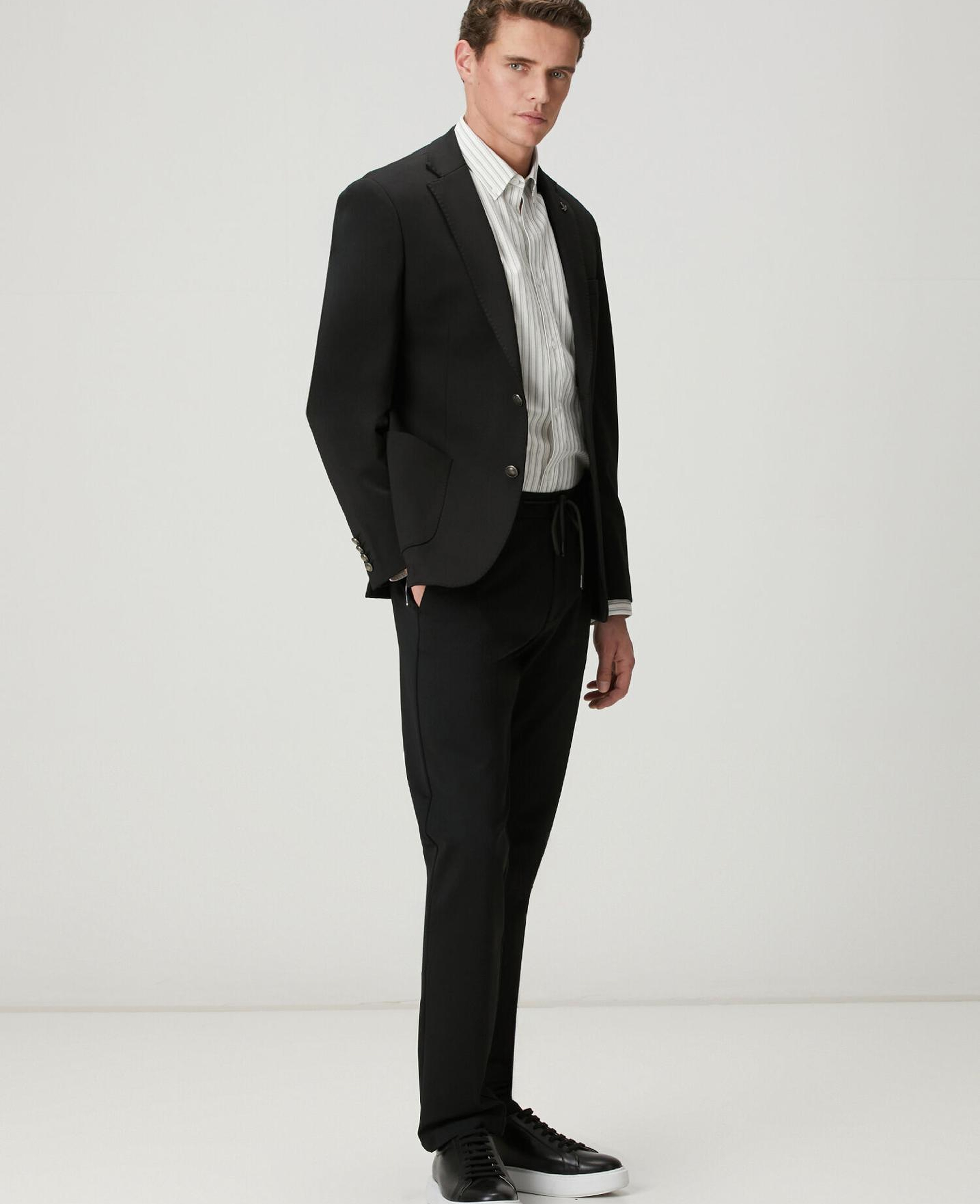 Beymen Club Erkek Comfort Fit Beyaz Gri Çizgi Desenli Oxford Gömlek