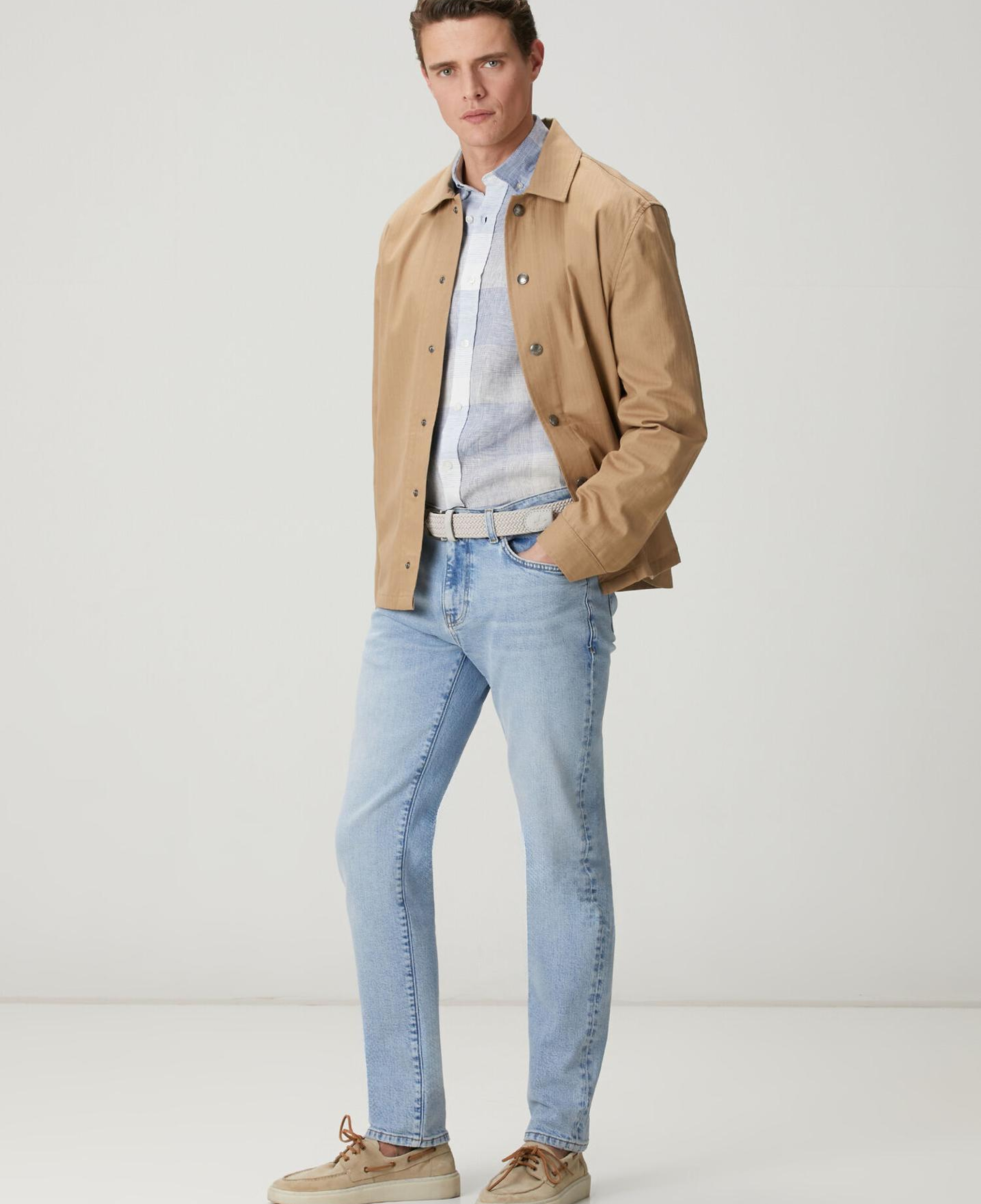 Beymen Club Erkek Comfort Fit Mavi Ekose Desenli Keten Gömlek