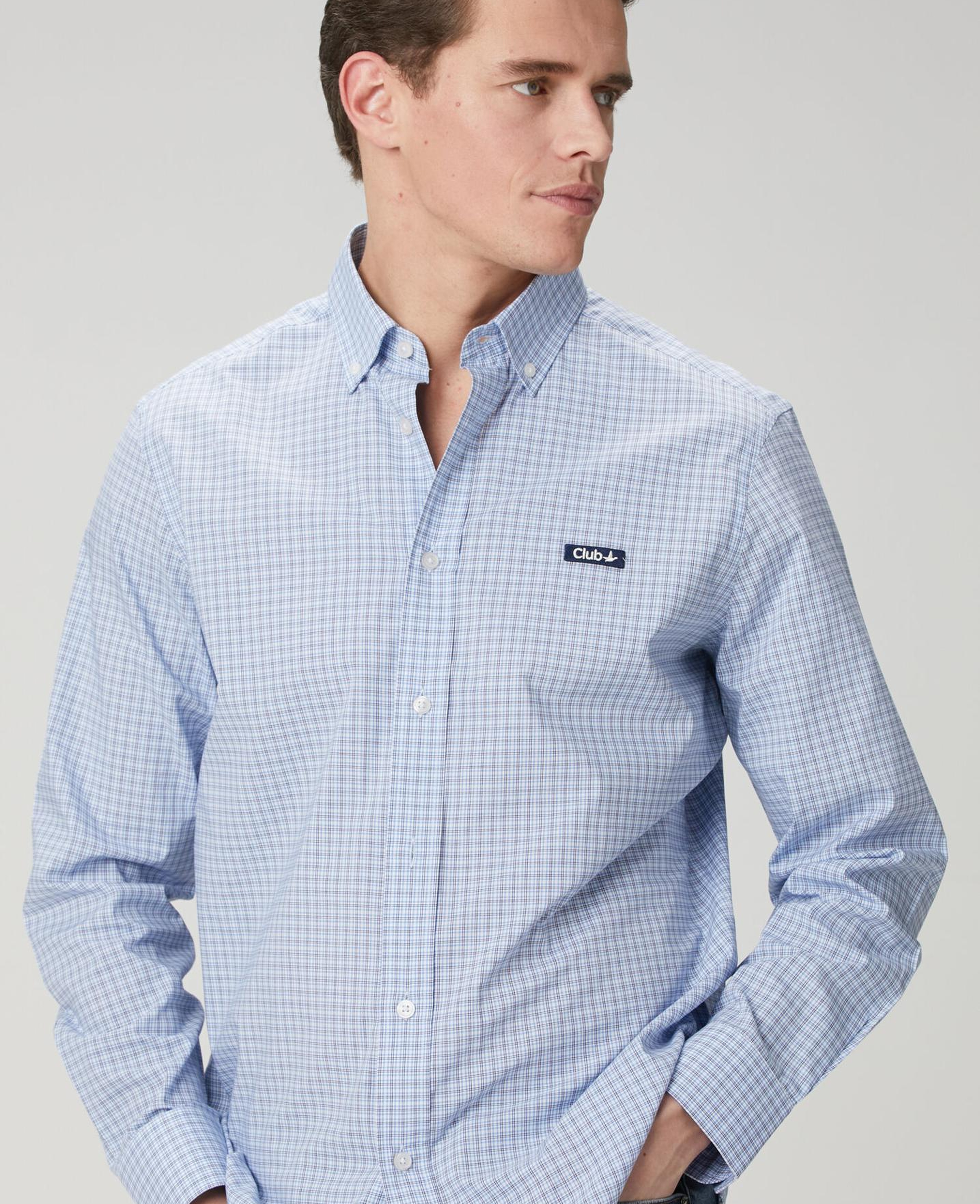 Beymen Club Erkek Comfort Fit Mavi Mini Ekose Desenli Gömlek