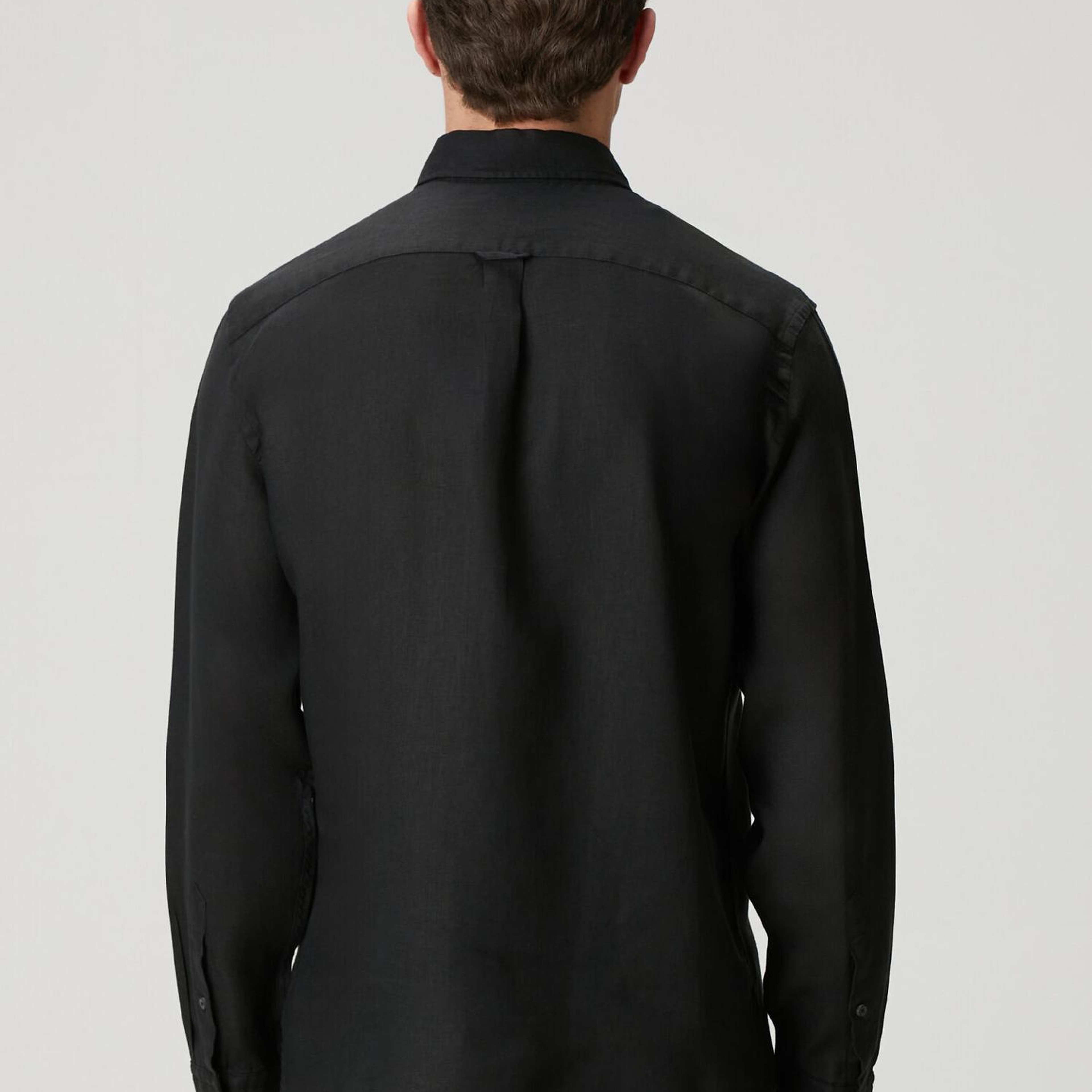 Beymen Club Erkek Comfort Fit Siyah Keten Gömlek