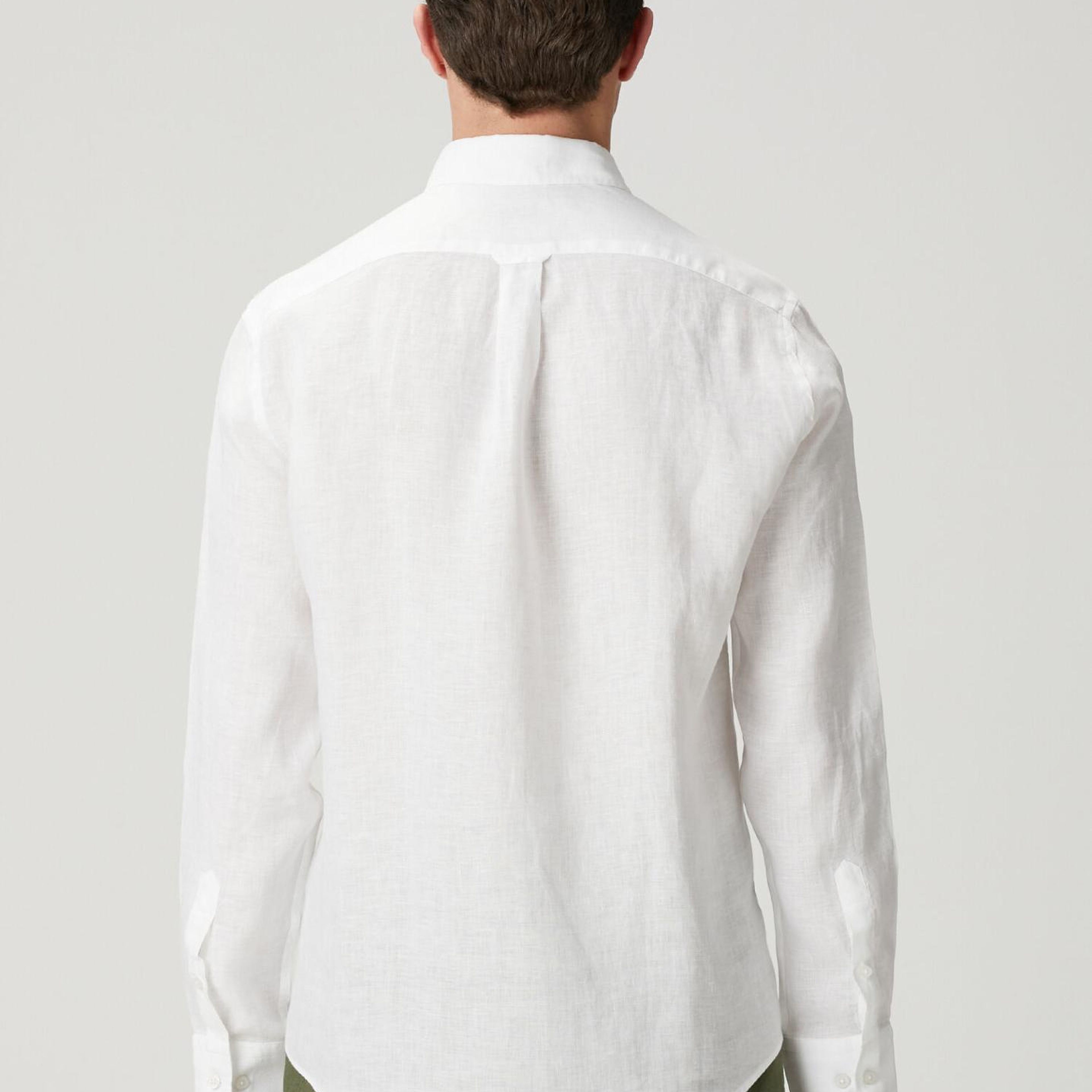 Beymen Club Erkek Comfort Fit Beyaz Keten Gömlek