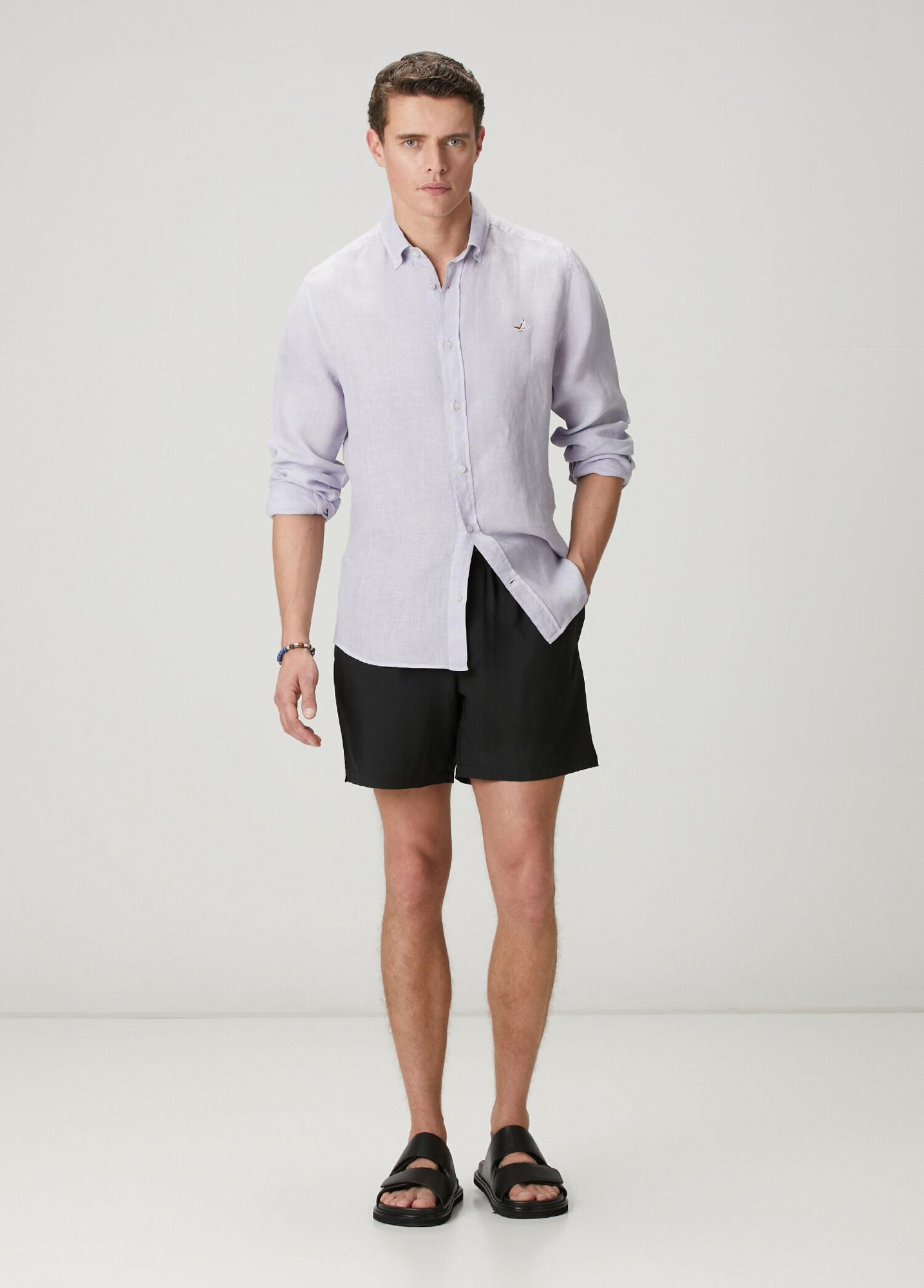 Beymen Club Erkek Siyah Stretch Premium Uzun Mayo