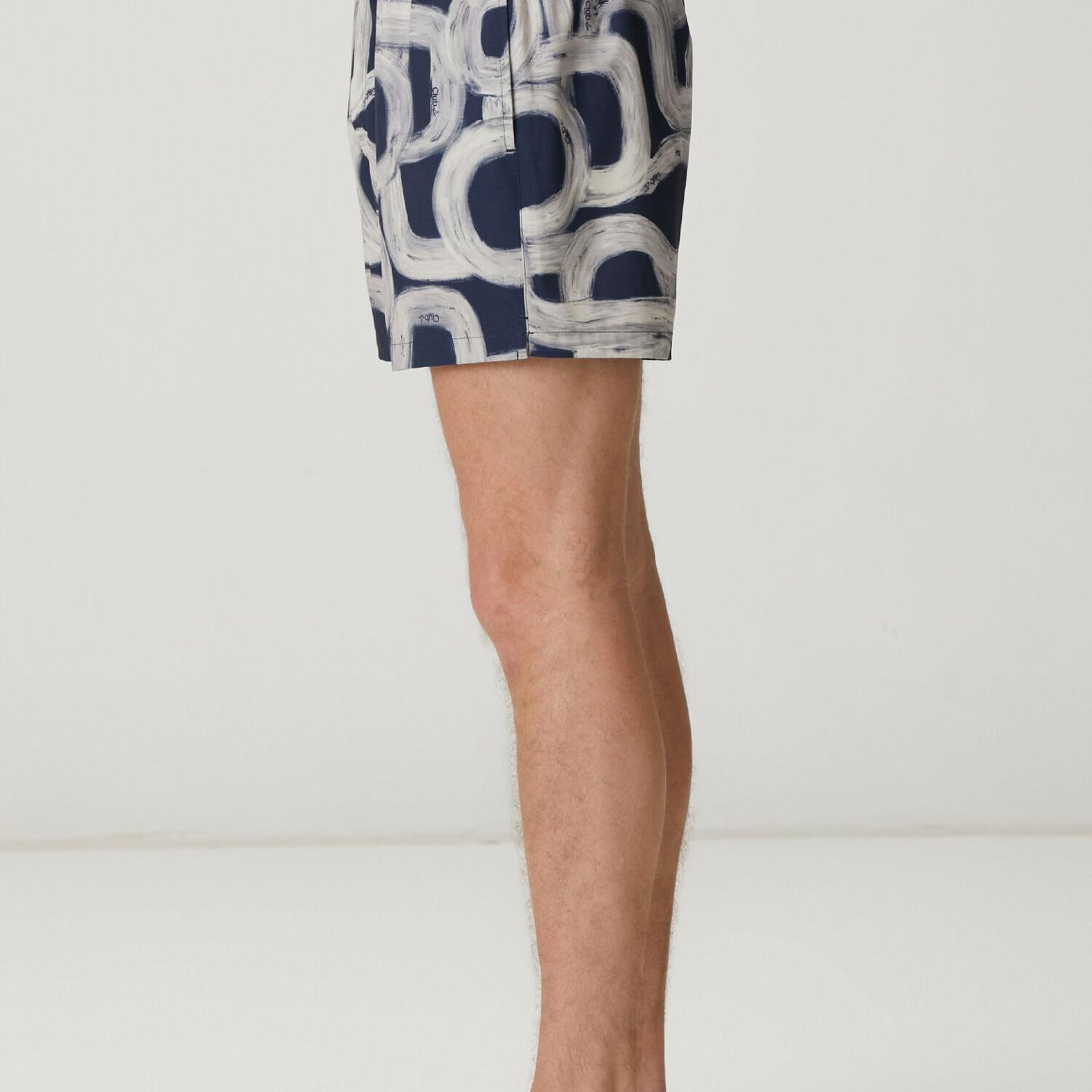 Beymen Club Erkek Lacivert Desenli Kısa Mayo