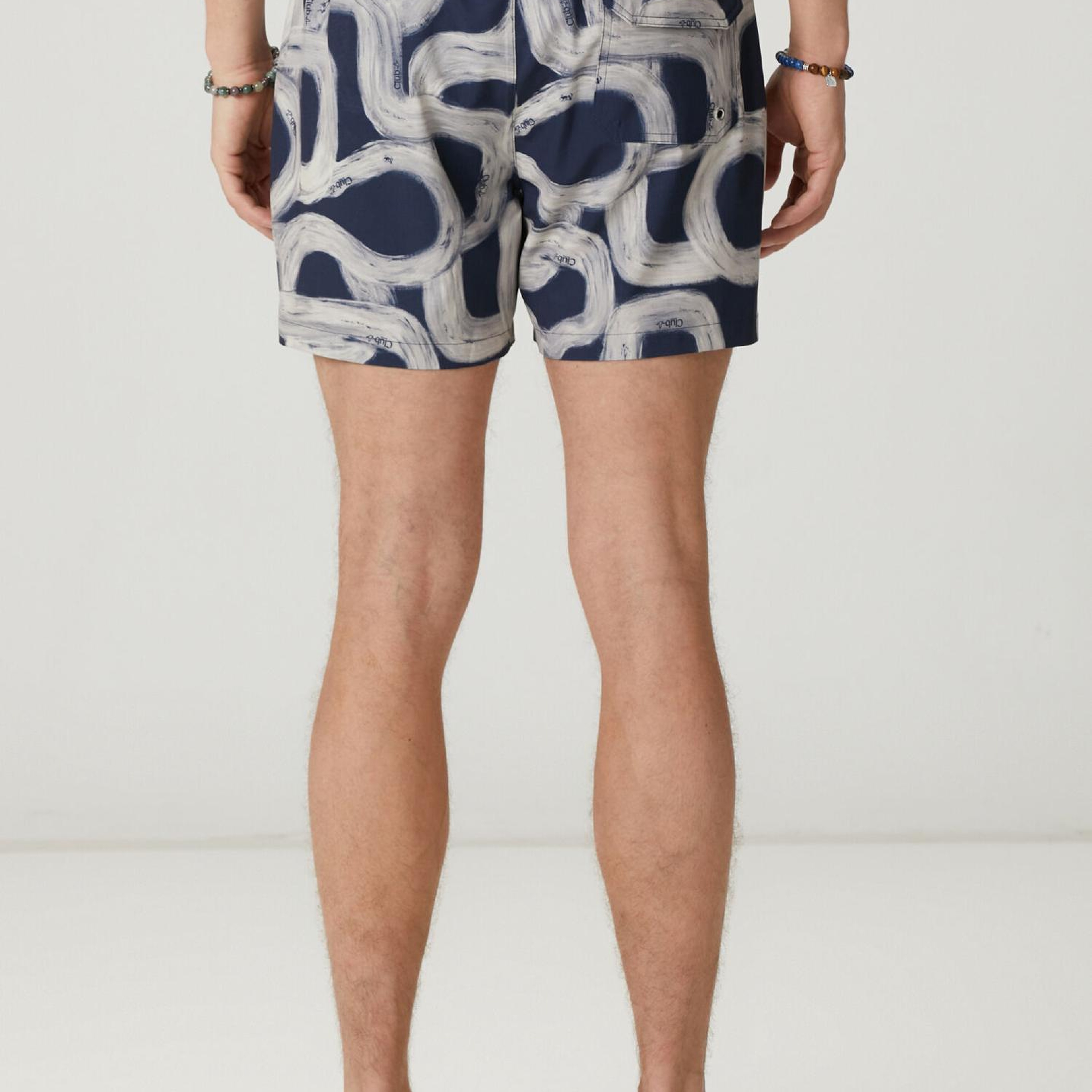 Beymen Club Erkek Lacivert Desenli Kısa Mayo