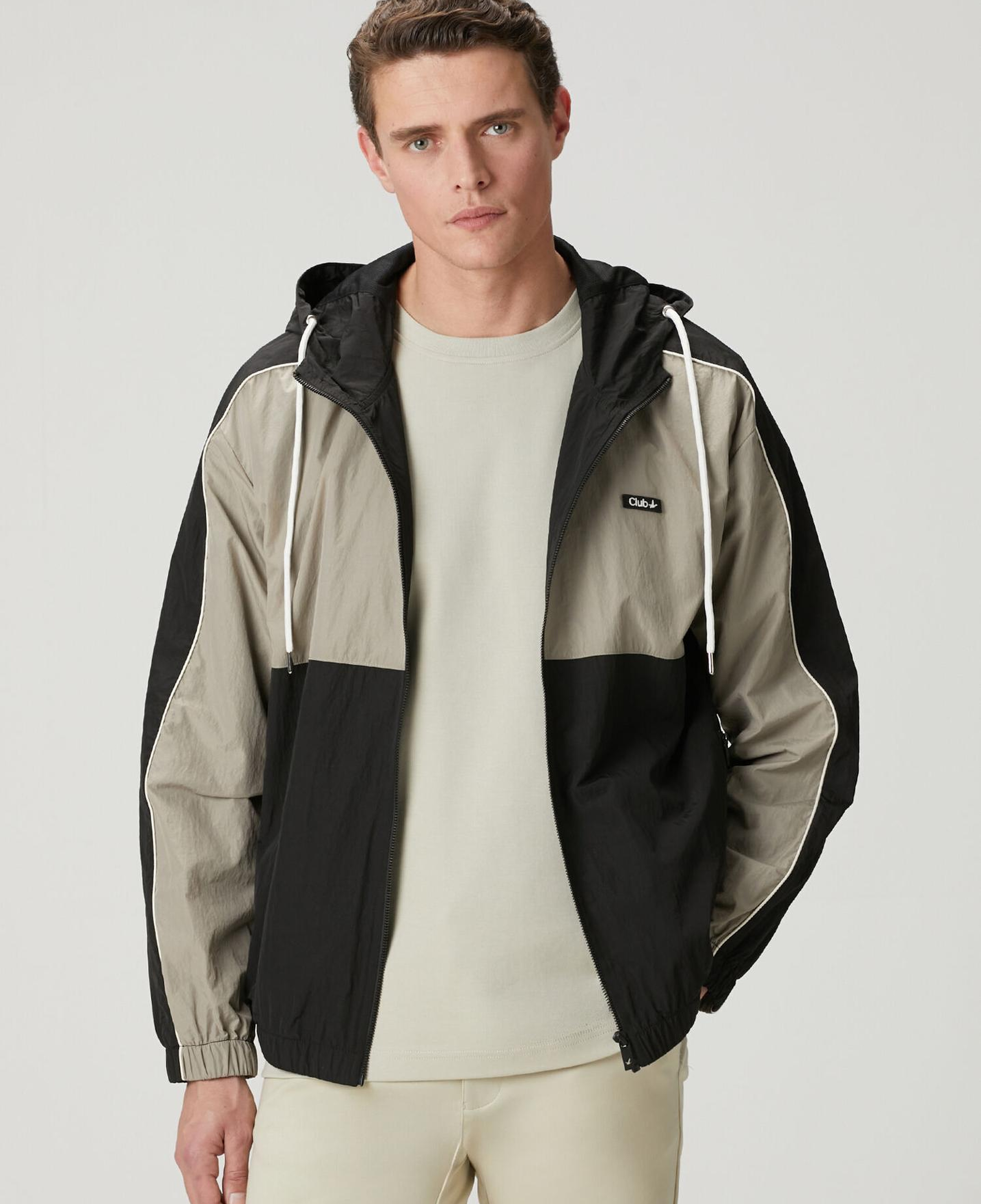 Beymen Club Erkek Bej Siyah Kapüşonlu Mont