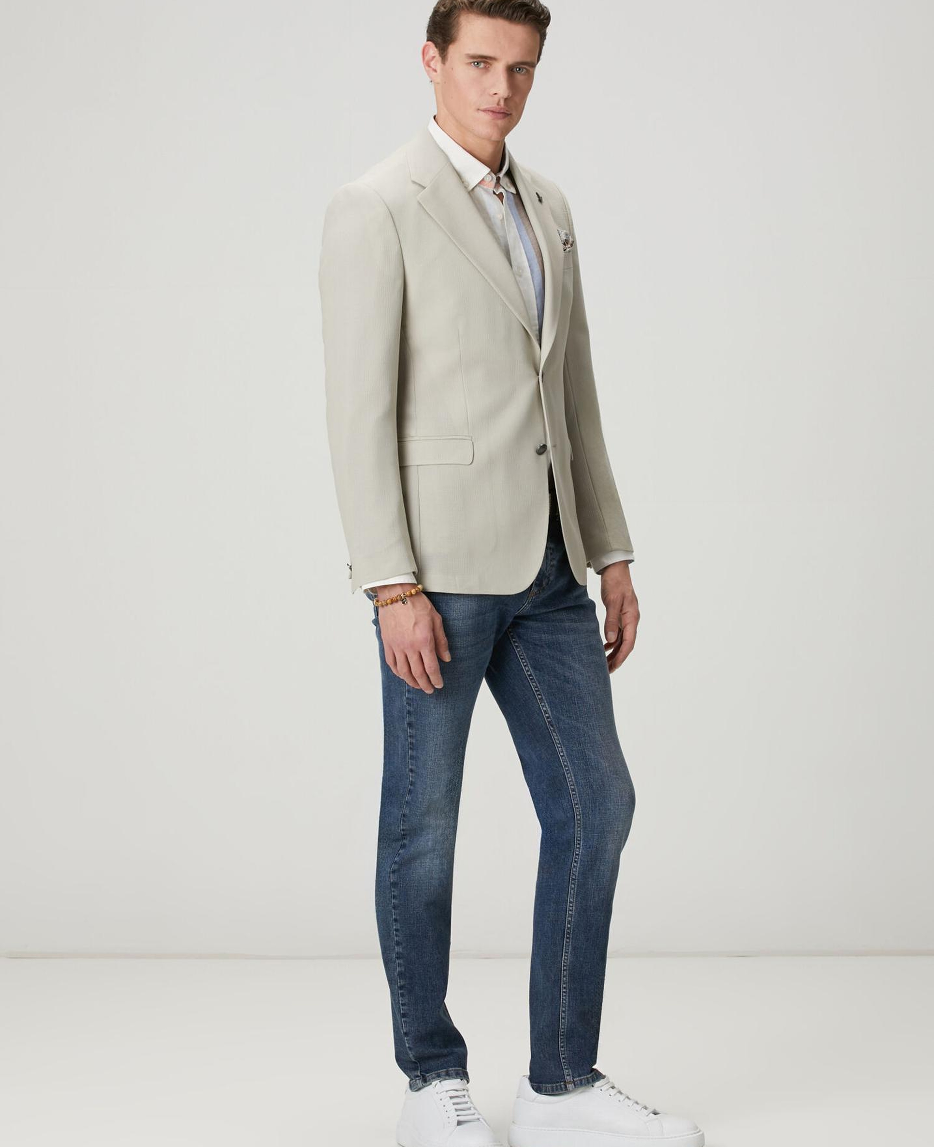 Beymen Club Erkek Taş İnce Yün Crepe Blazer Ceket