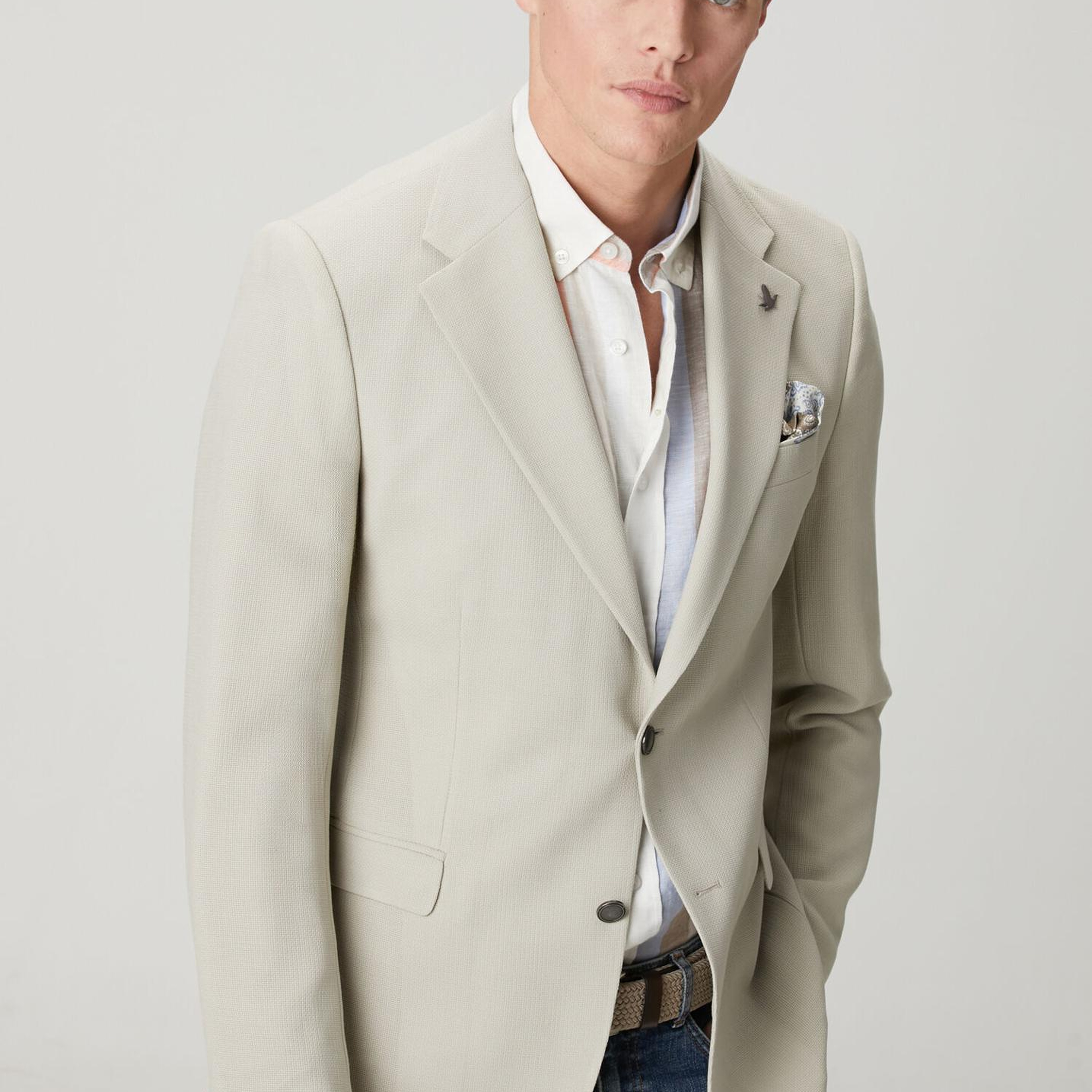 Beymen Club Erkek Taş İnce Yün Crepe Blazer Ceket