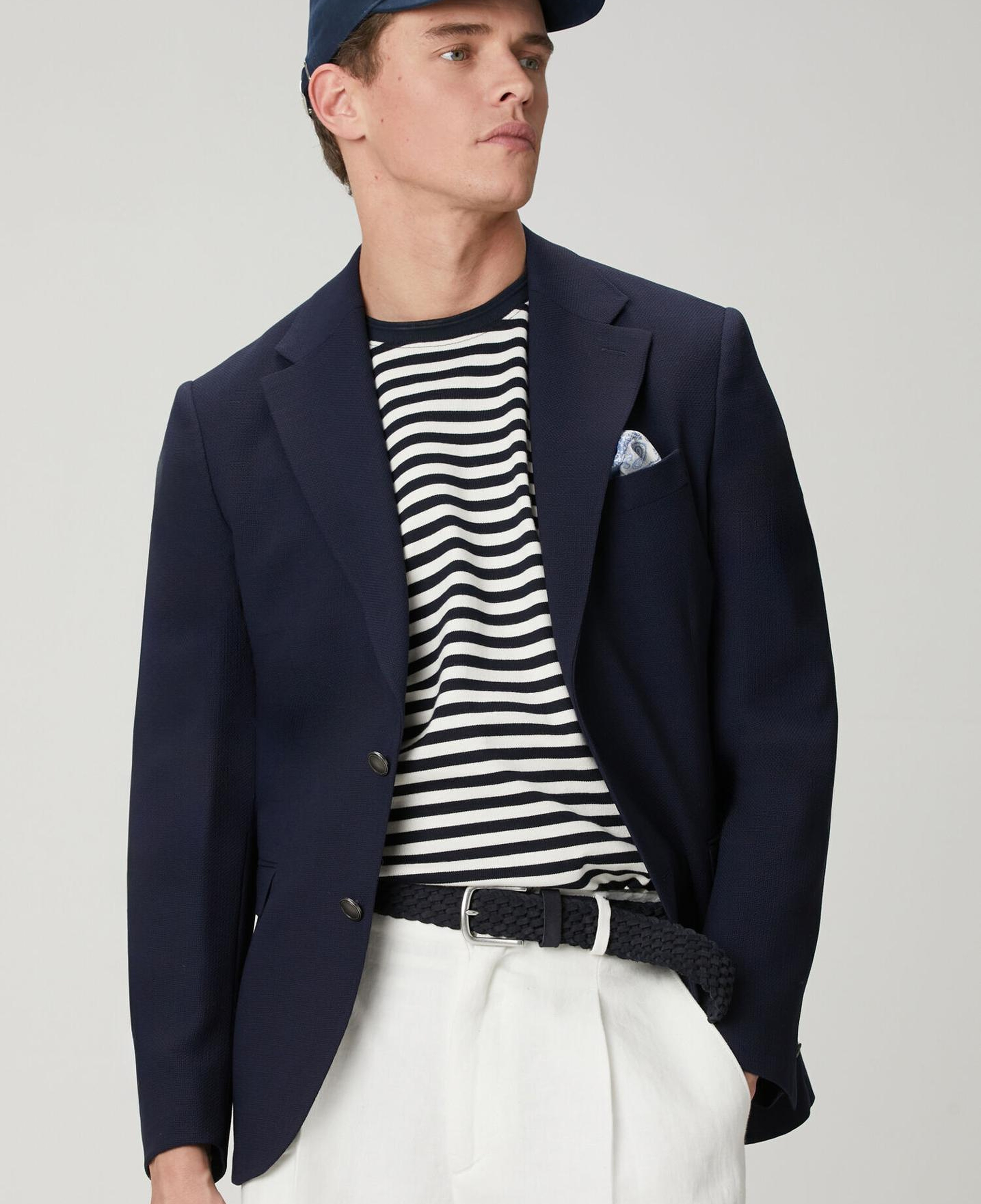 Beymen Club Erkek Lacivert İnce Yün Crepe Blazer Ceket