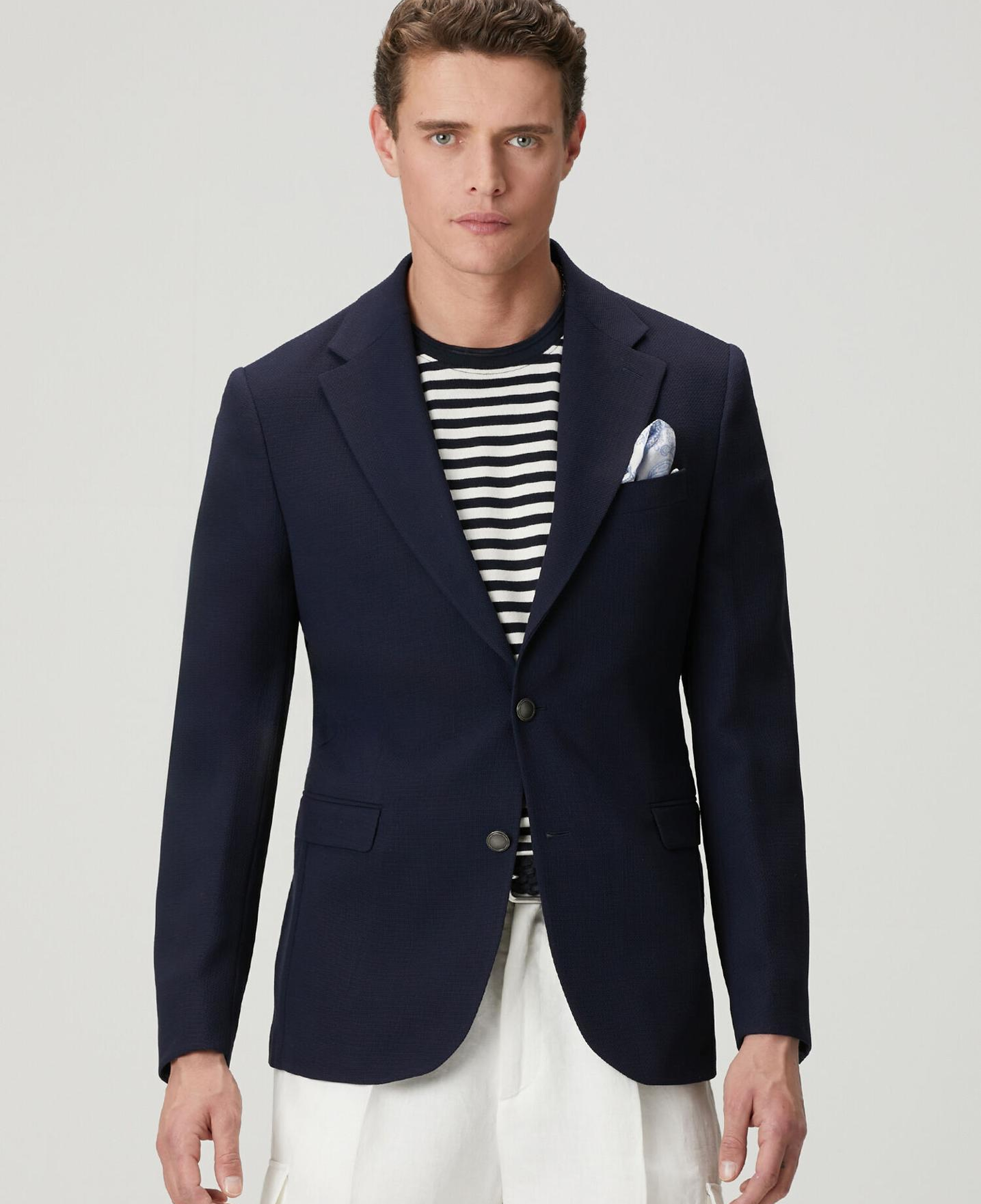 Beymen Club Erkek Lacivert İnce Yün Crepe Blazer Ceket