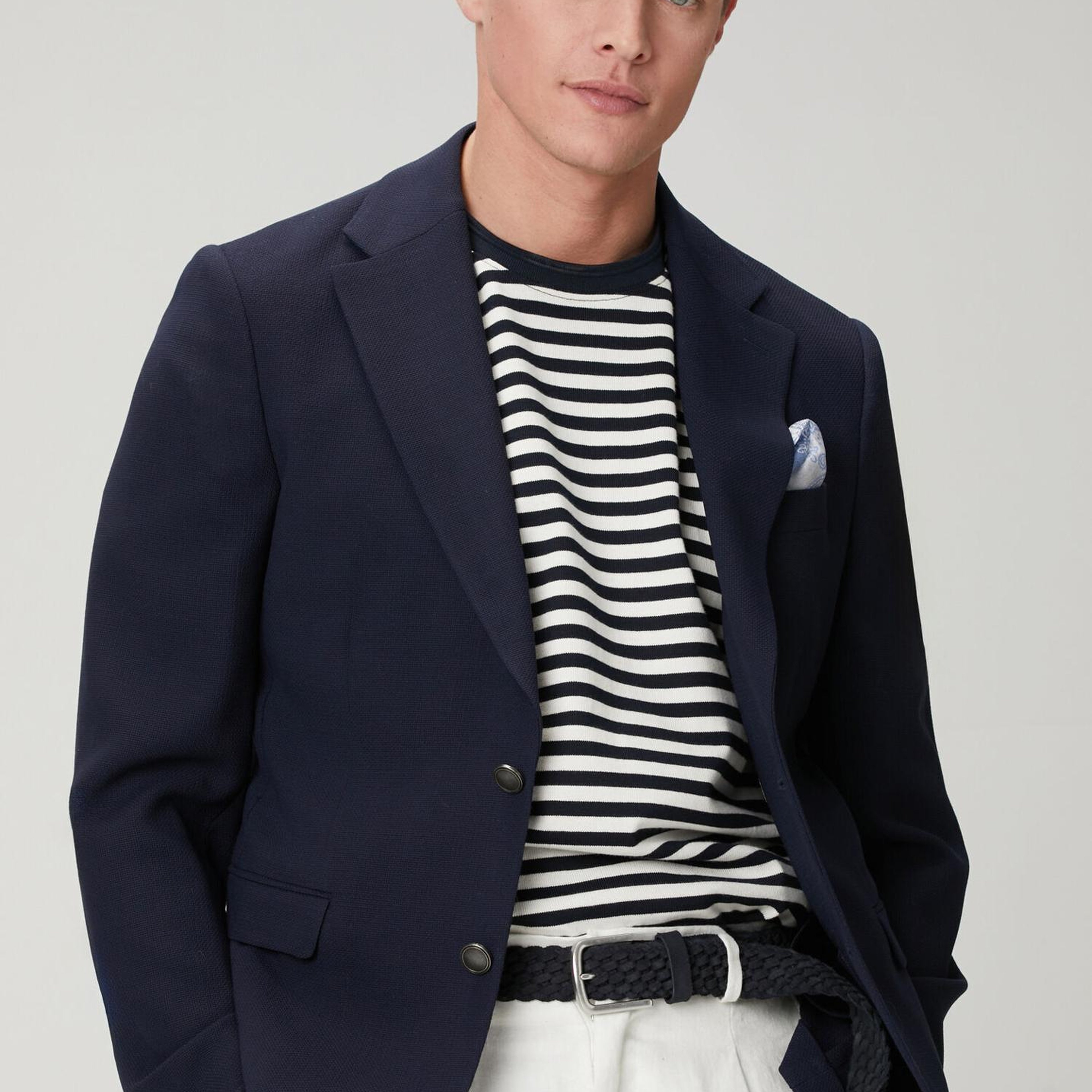 Beymen Club Erkek Lacivert İnce Yün Crepe Blazer Ceket