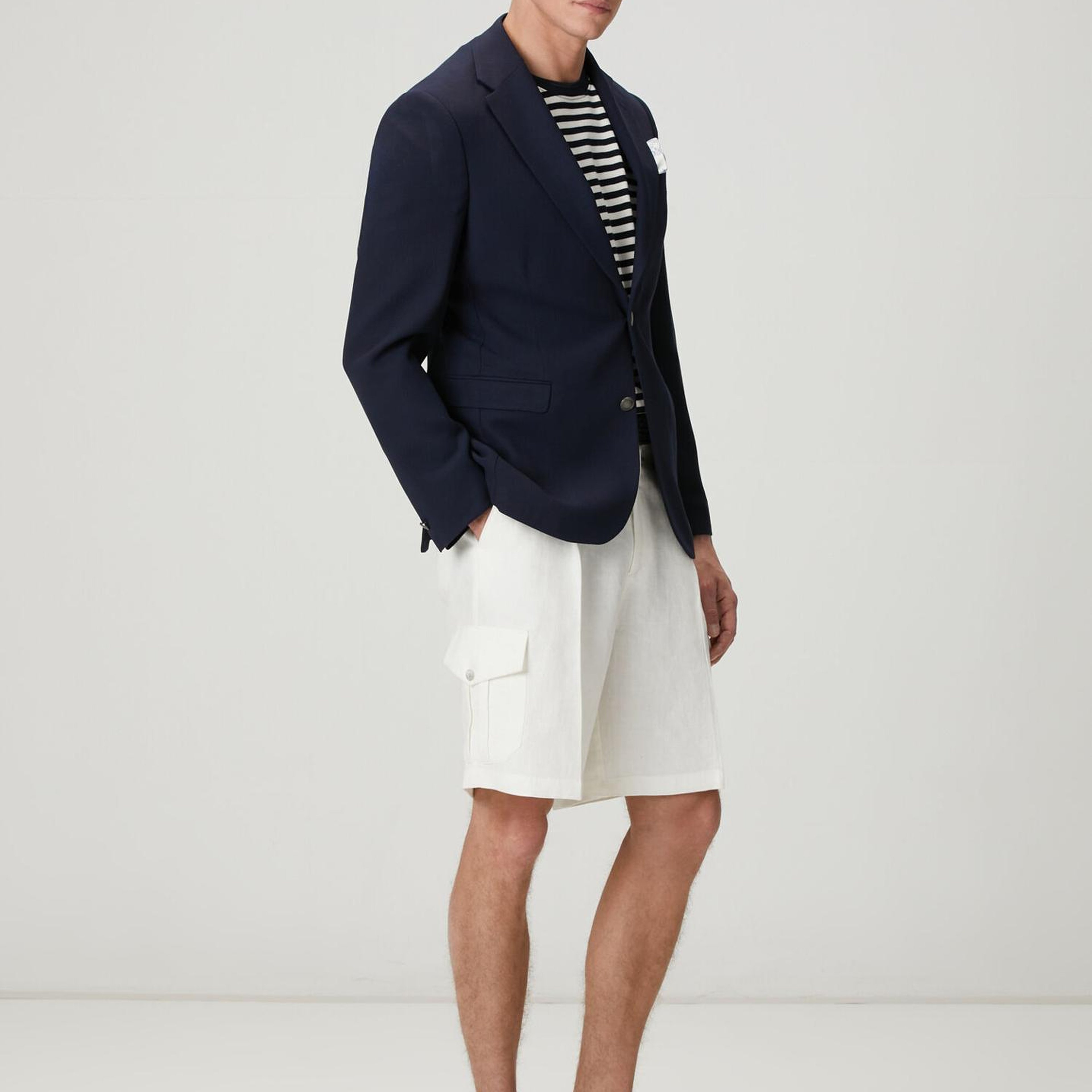 Beymen Club Erkek Lacivert İnce Yün Crepe Blazer Ceket