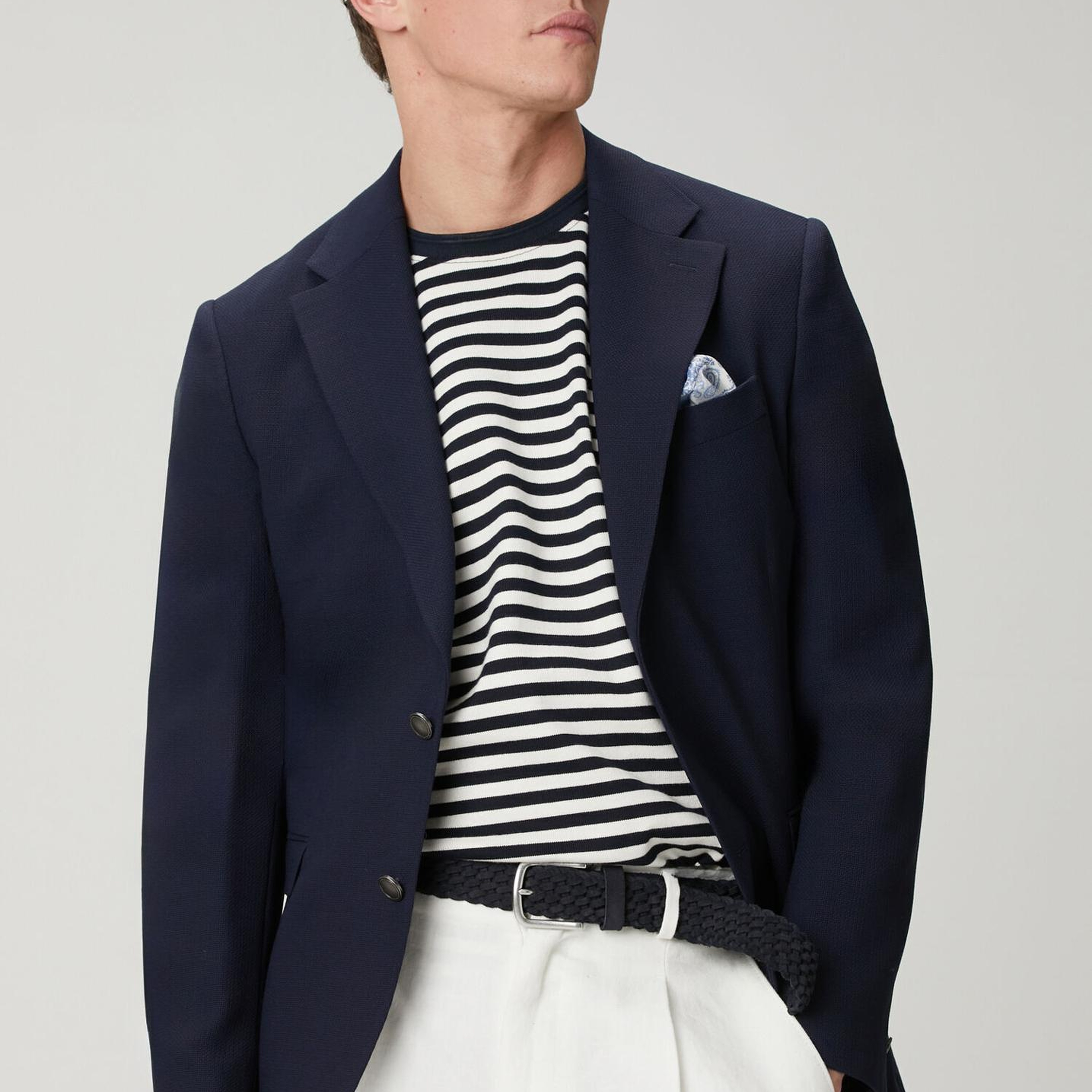 Beymen Club Erkek Lacivert İnce Yün Crepe Blazer Ceket