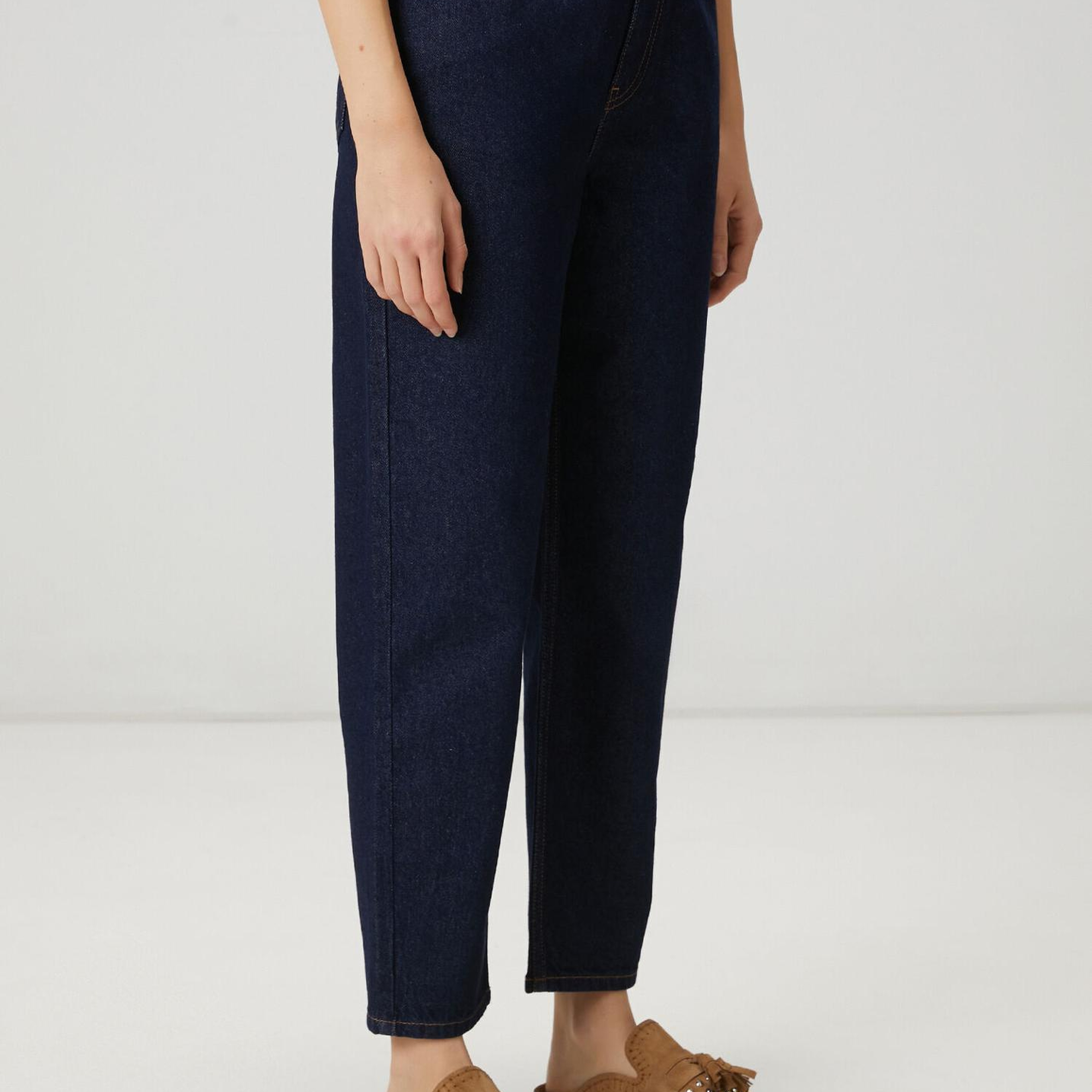 Beymen Club Kadın Mom Fit Indigo Jean Pantolon