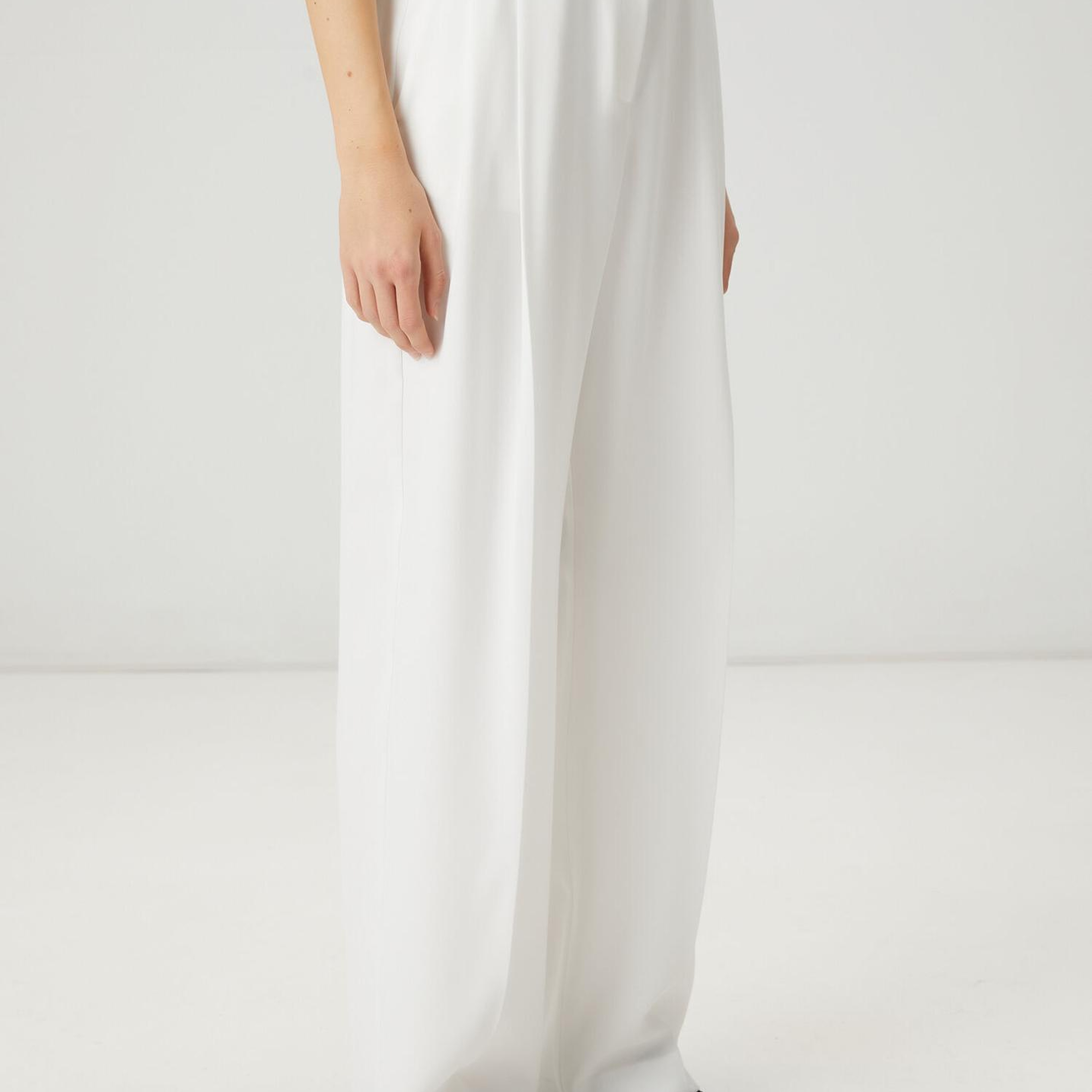 Beymen Club Kadın Kırık Beyaz Çift Pileli Palazzo Pantolon