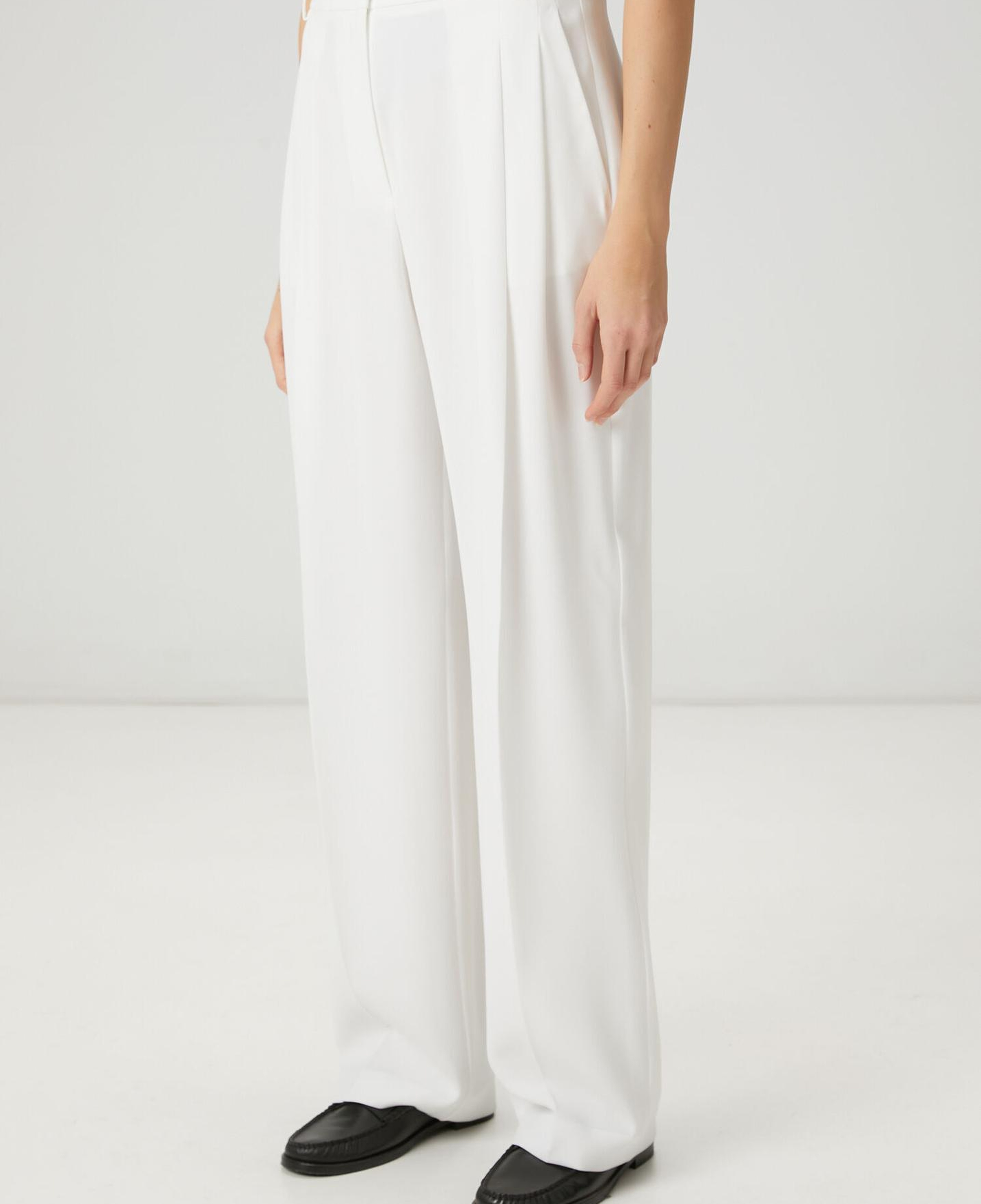 Beymen Club Kadın Kırık Beyaz Çift Pileli Palazzo Pantolon