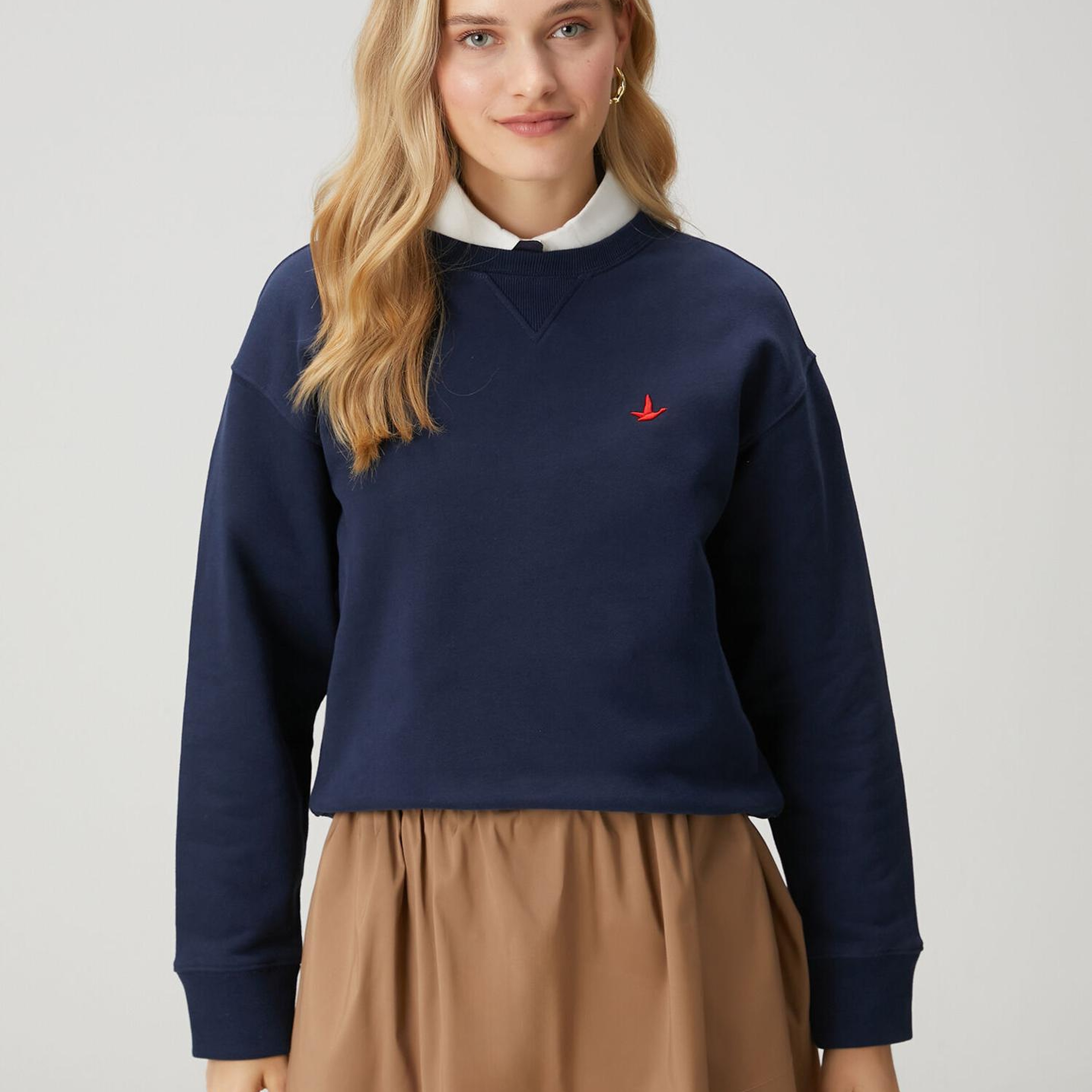 Beymen Club Kadın Lacivert Basic Sweatshirt