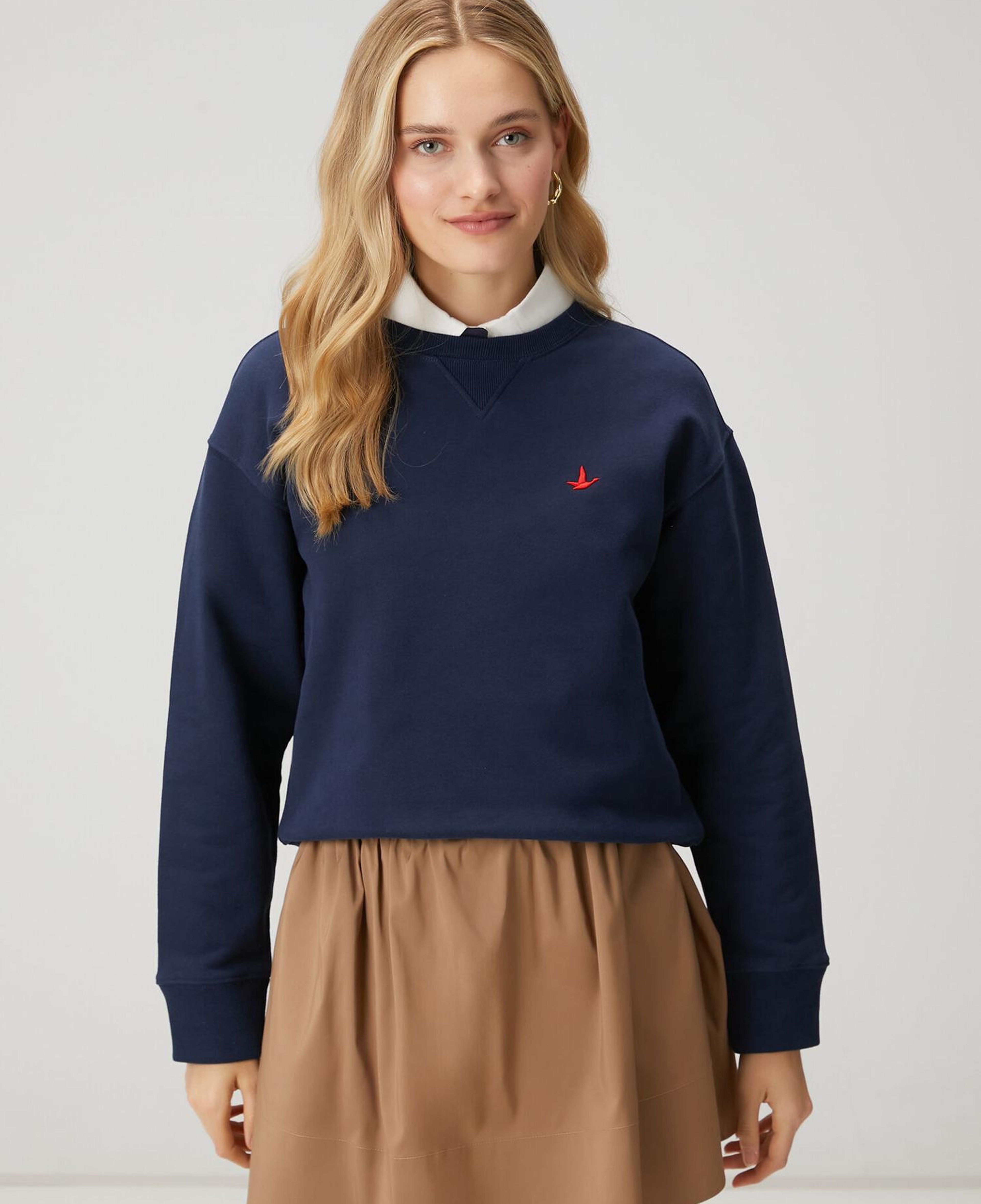 Beymen Club Kadın Lacivert Basic Sweatshirt