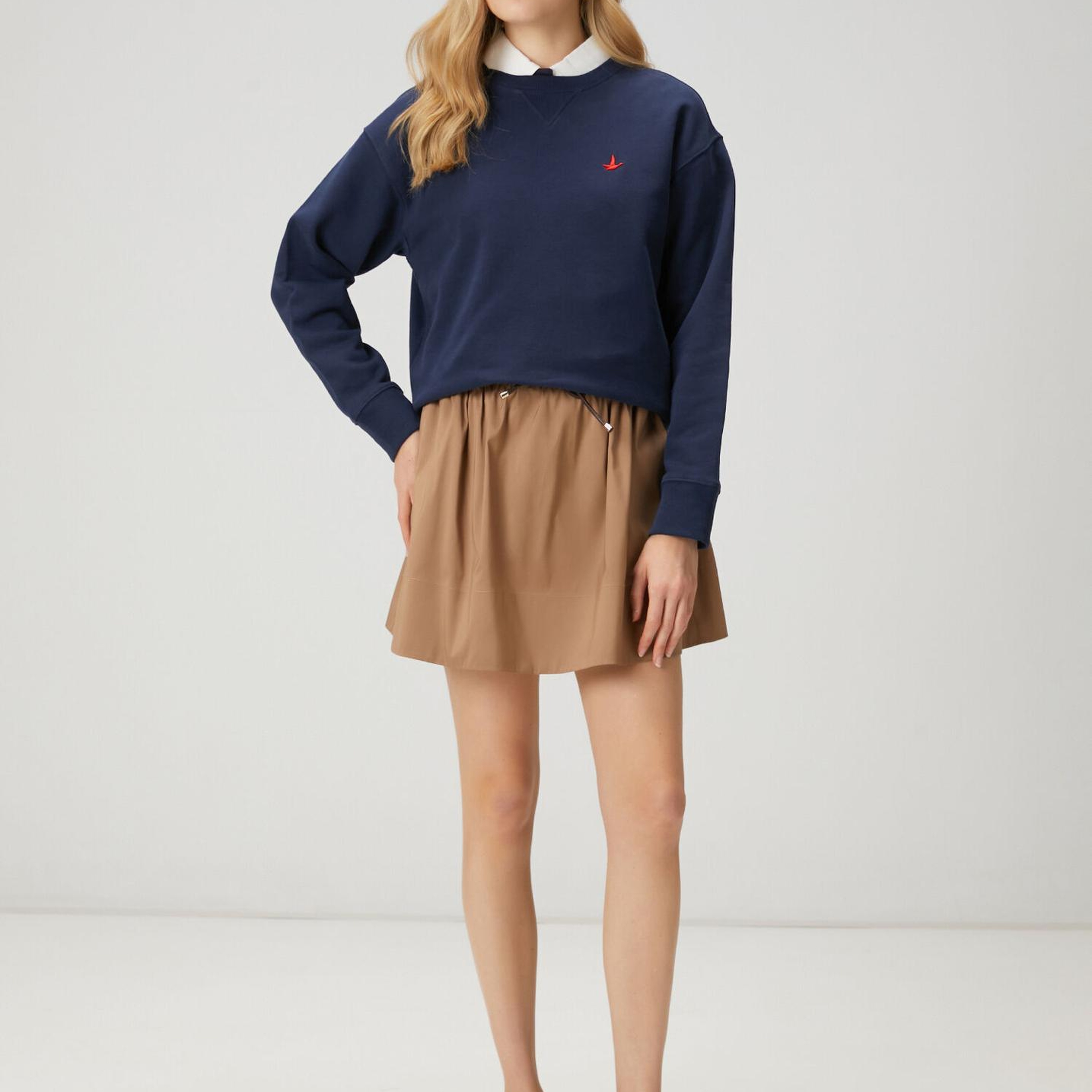 Beymen Club Kadın Lacivert Basic Sweatshirt