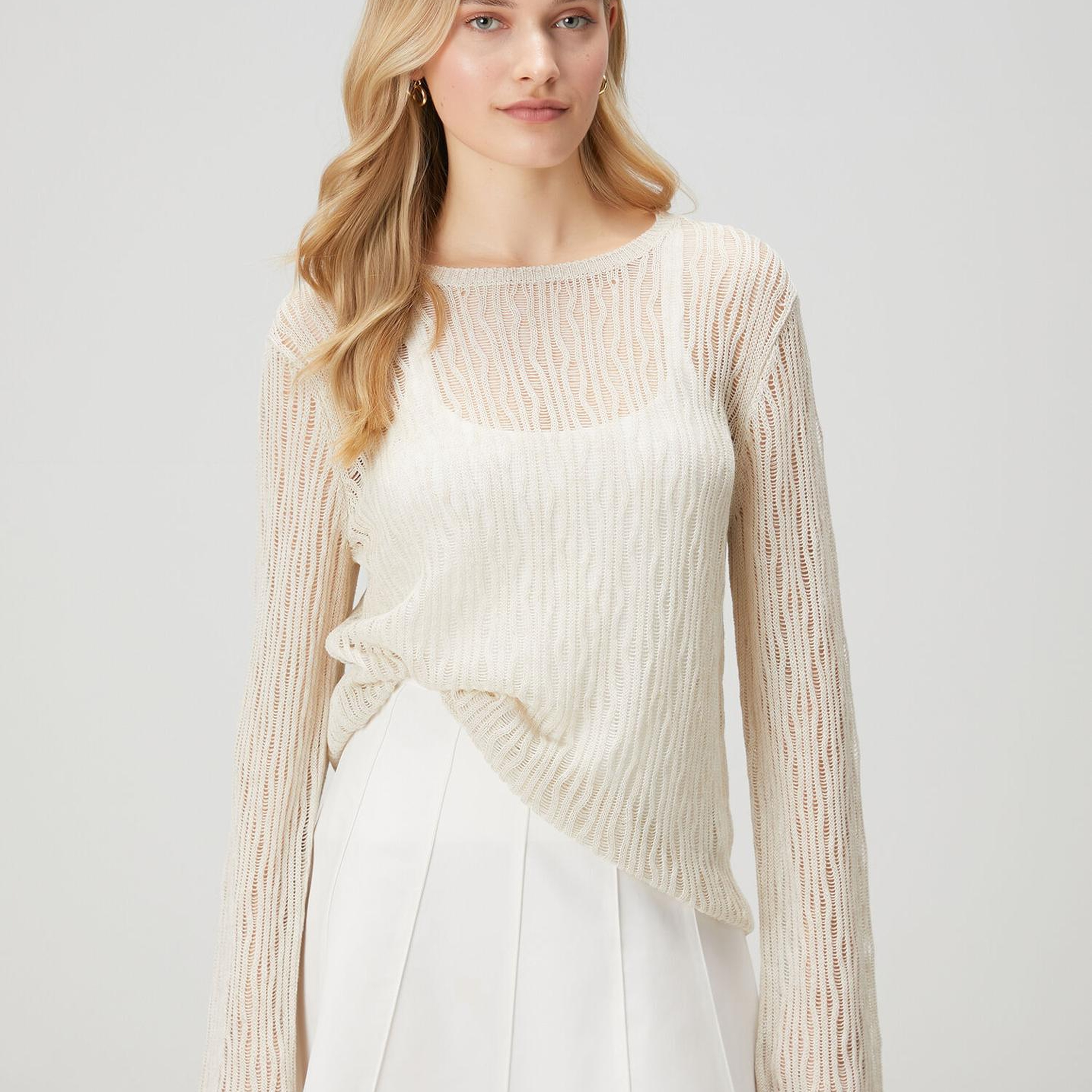 Beymen Club Kadın Açık Bej Transparan Kazak