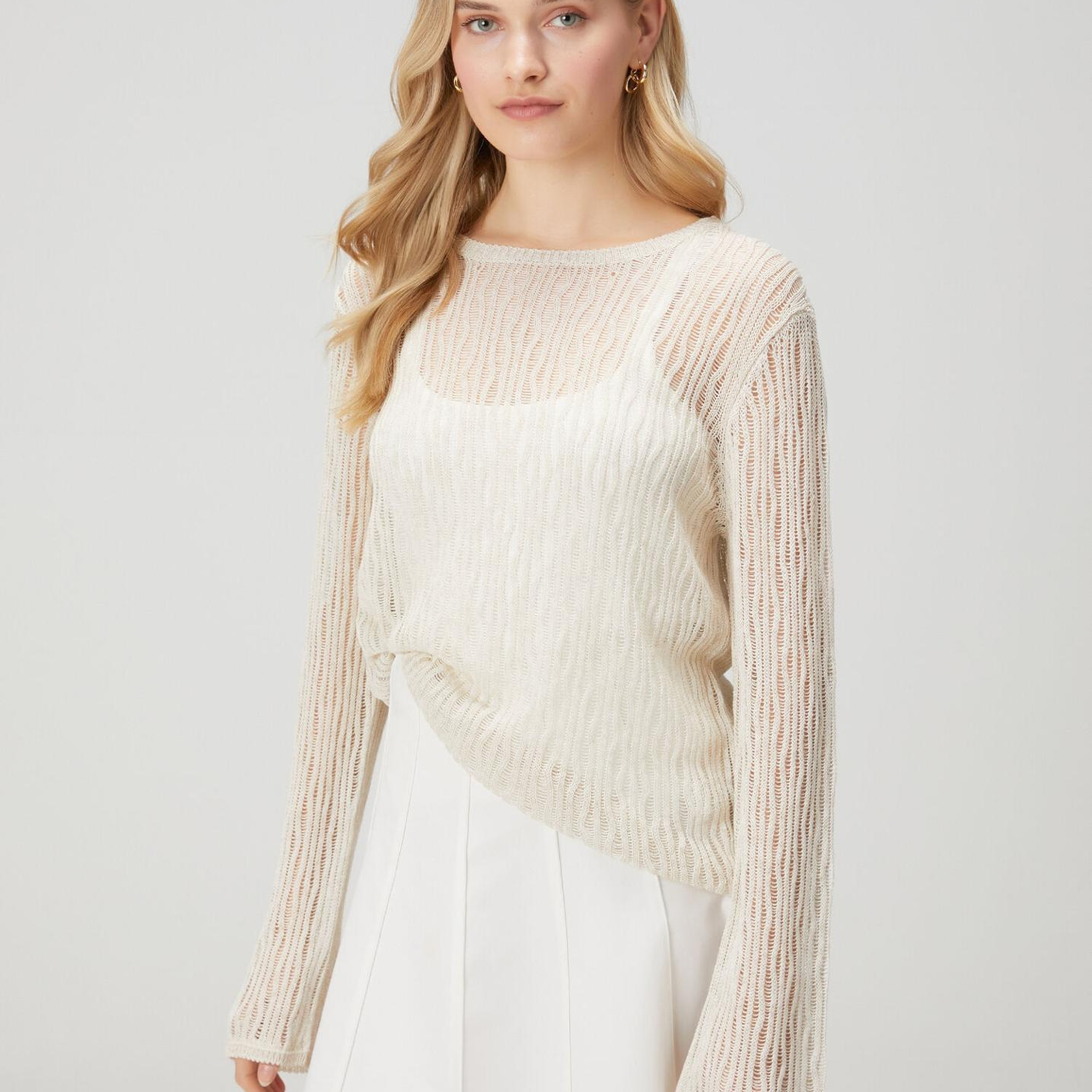 Beymen Club Kadın Açık Bej Transparan Kazak