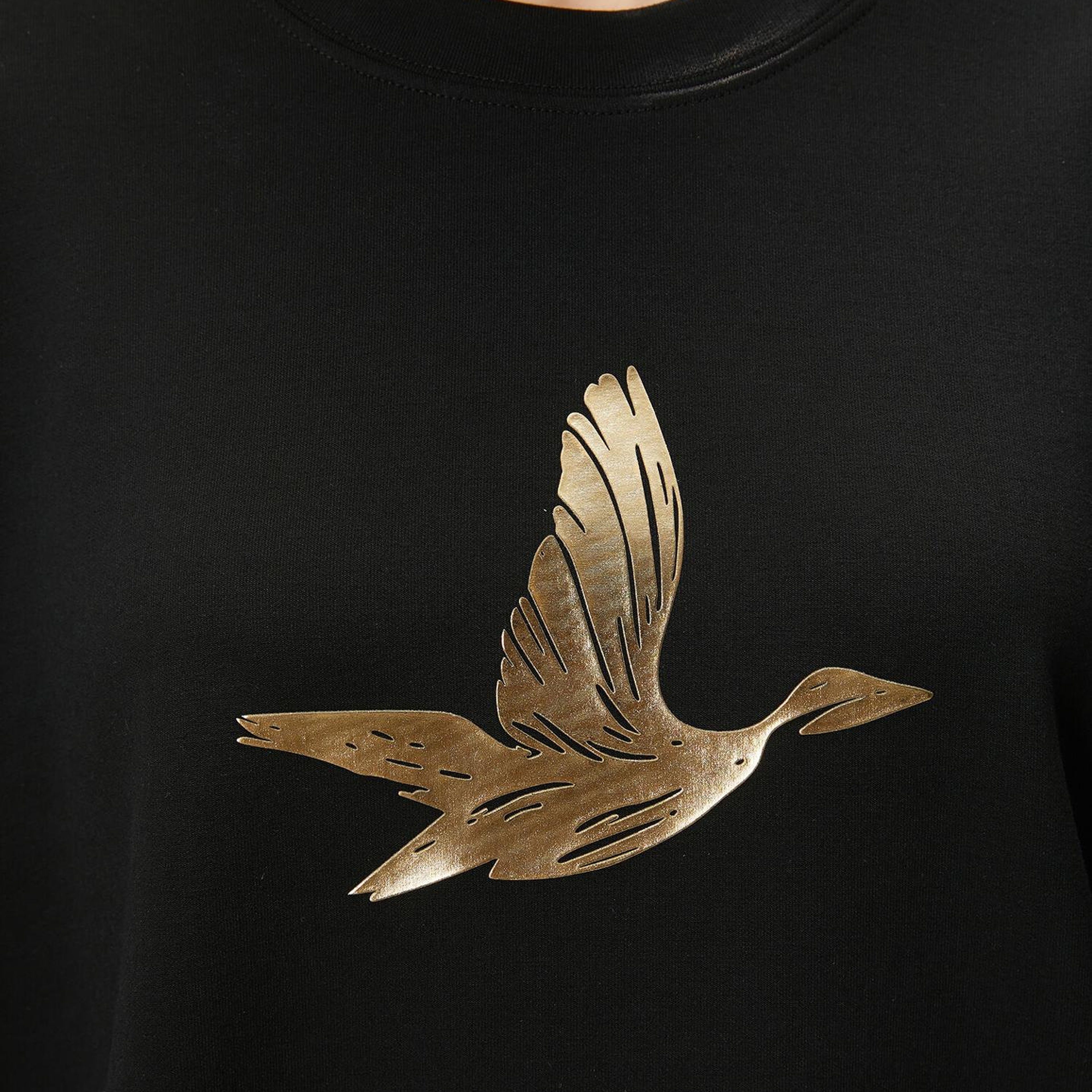 Beymen Club Kadın Siyah Gold Logolu Sweatshirt