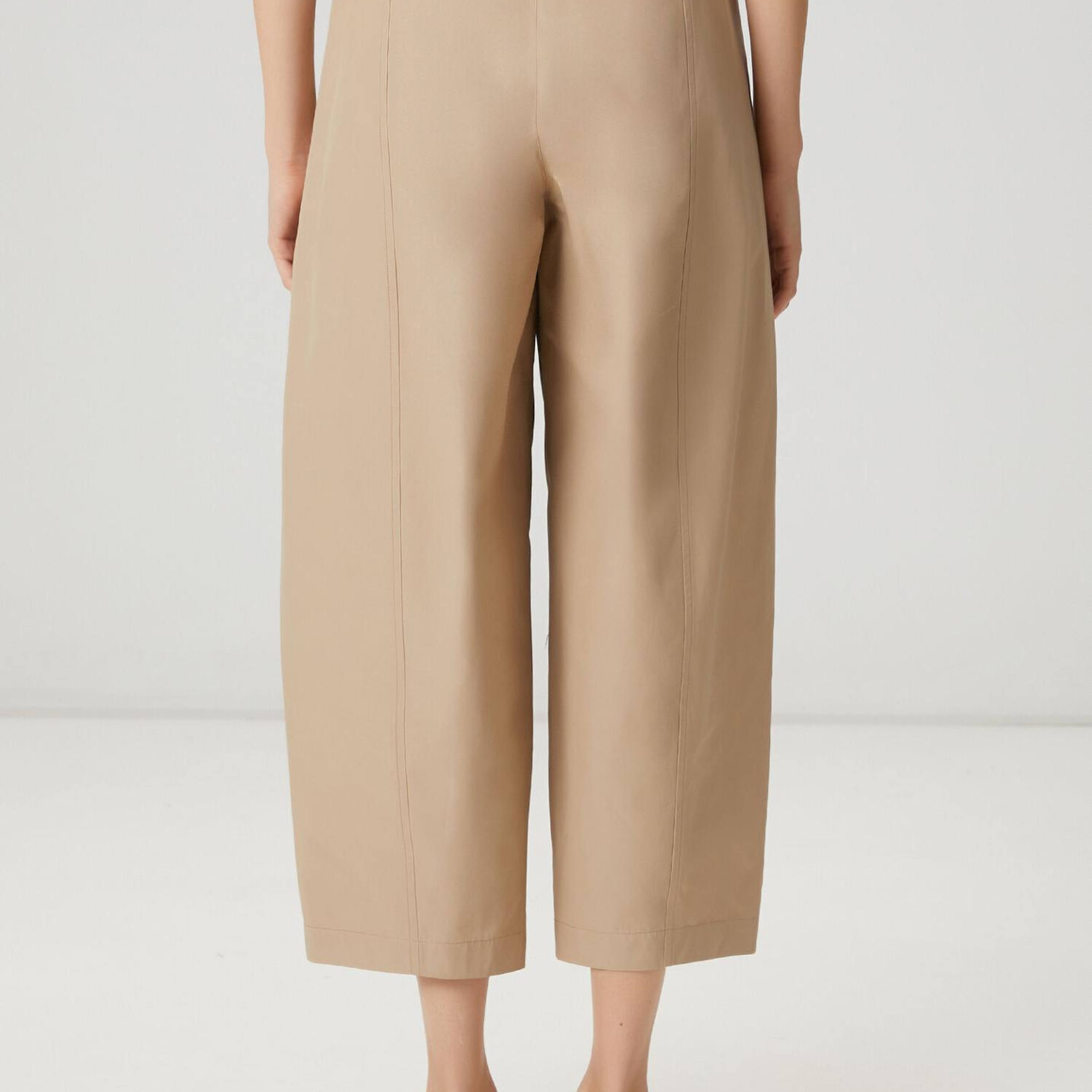 Beymen Club Kadın Bej Pileli Barrel Fit Pantolon